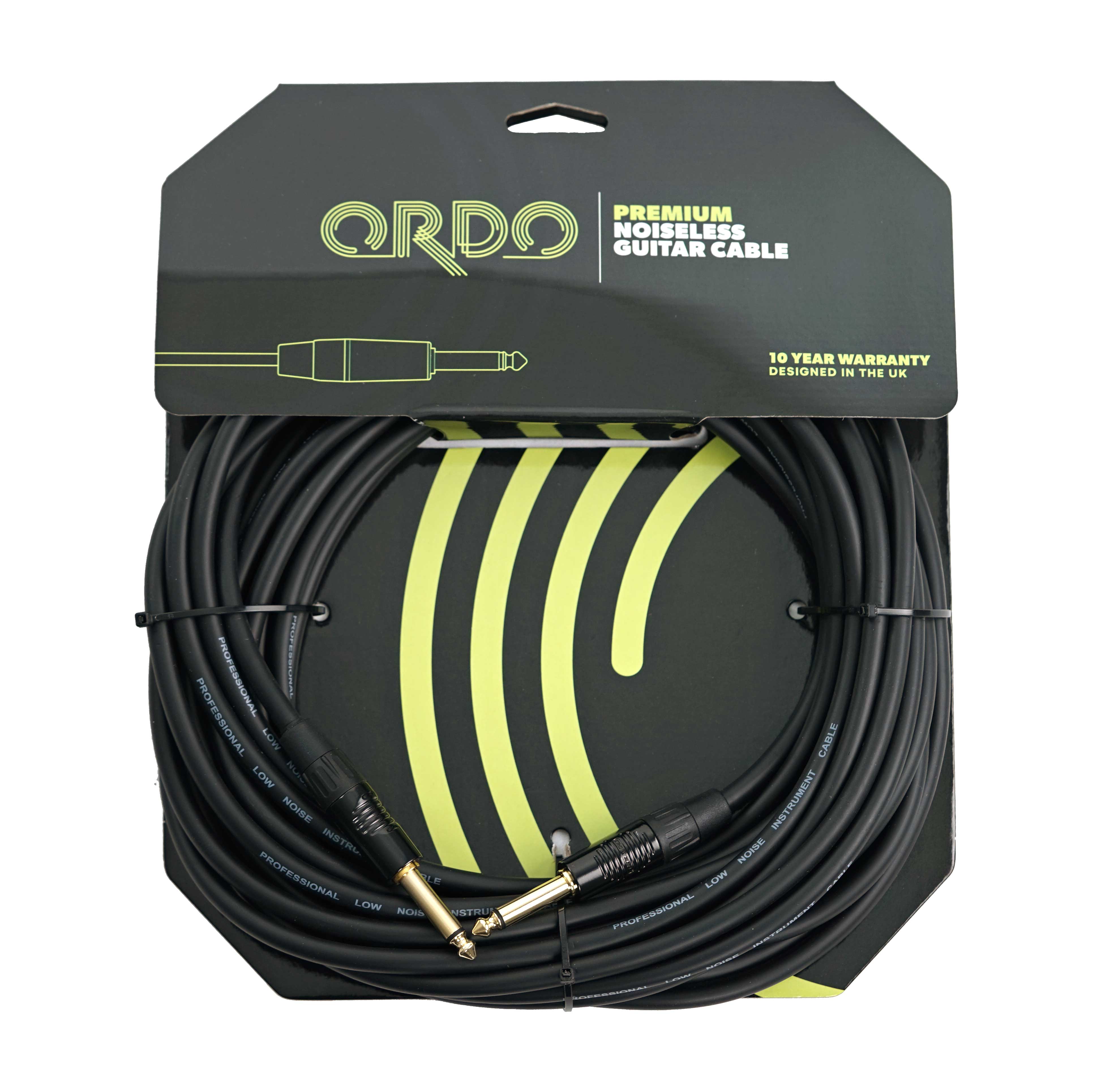 GUITARGUITAR Ordo C-IC3-10-1J-1J 30ft/10m Premium Guitar Cable with Rean by Neutrik Connectors