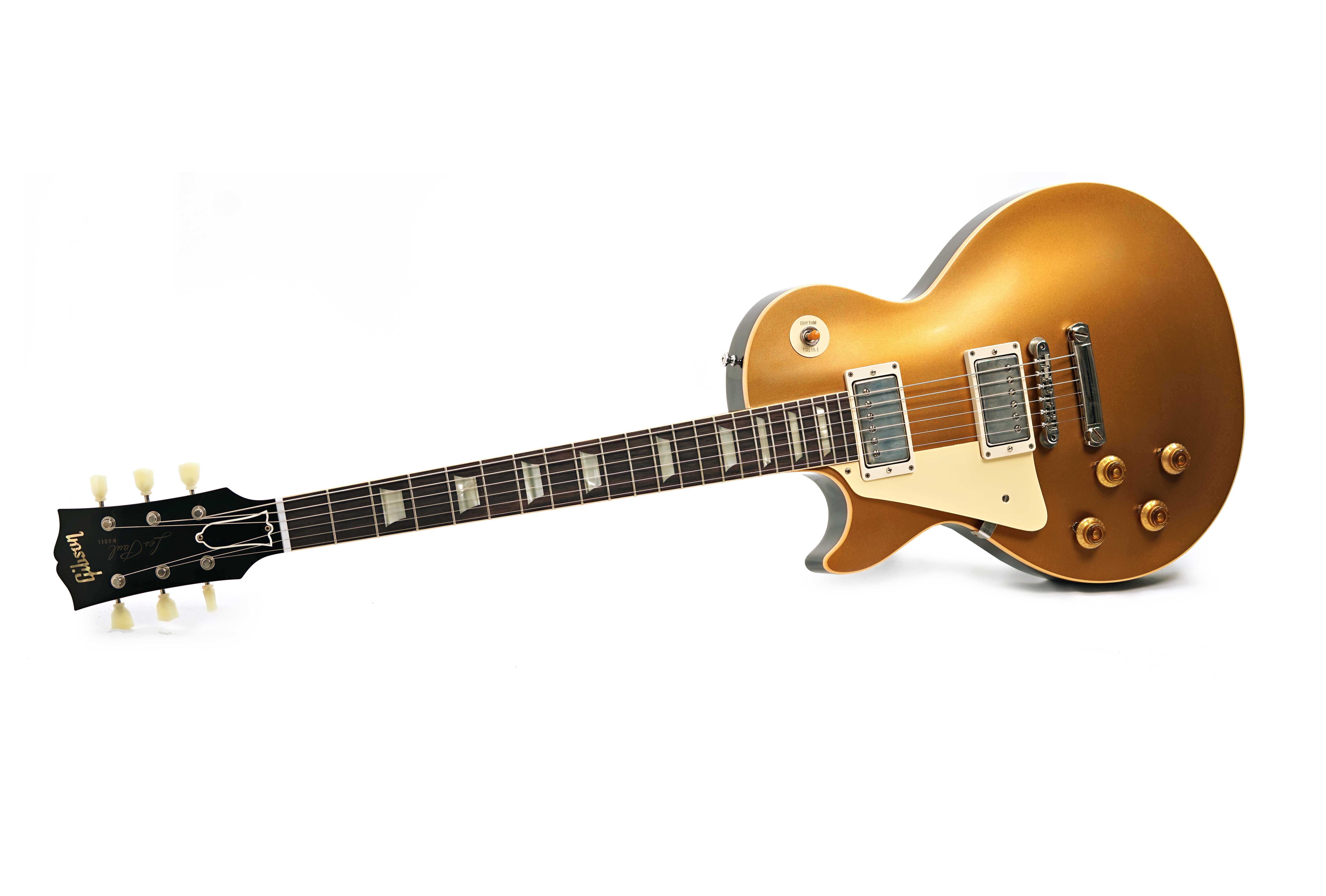 GUITARGUITAR Gibson Custom Shop 1957 Les Paul Goldtop Darkback Reissue VOS Left Handed #741685