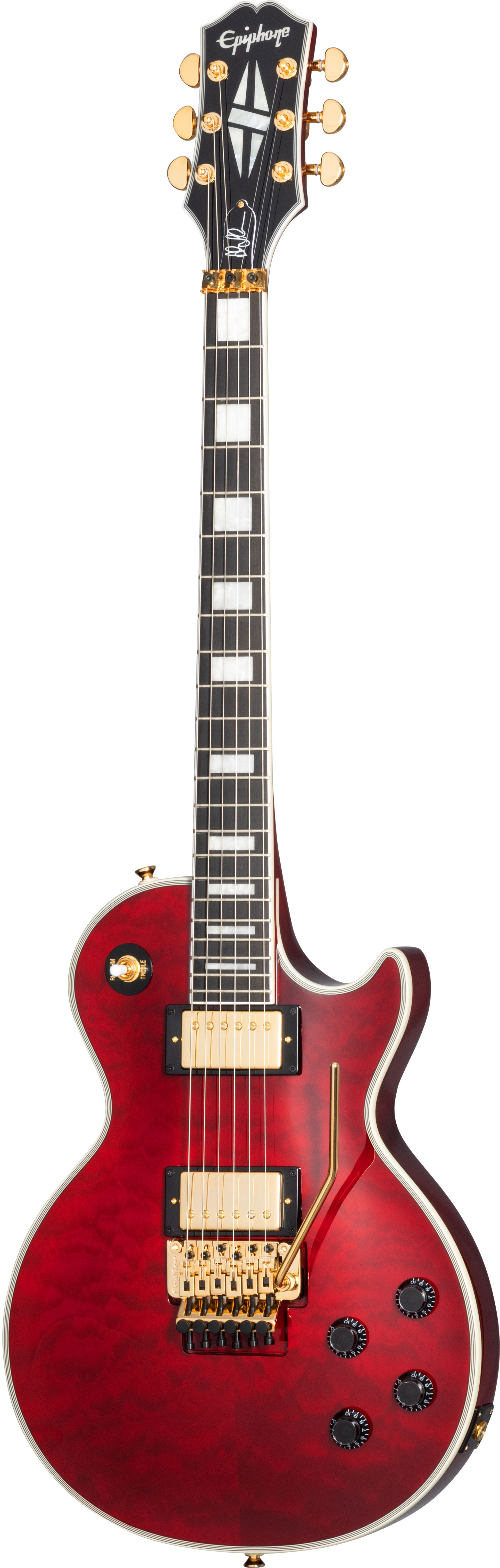 GUITARGUITAR Epiphone Alex Lifeson Les Paul Custom Axcess Quilt Ruby