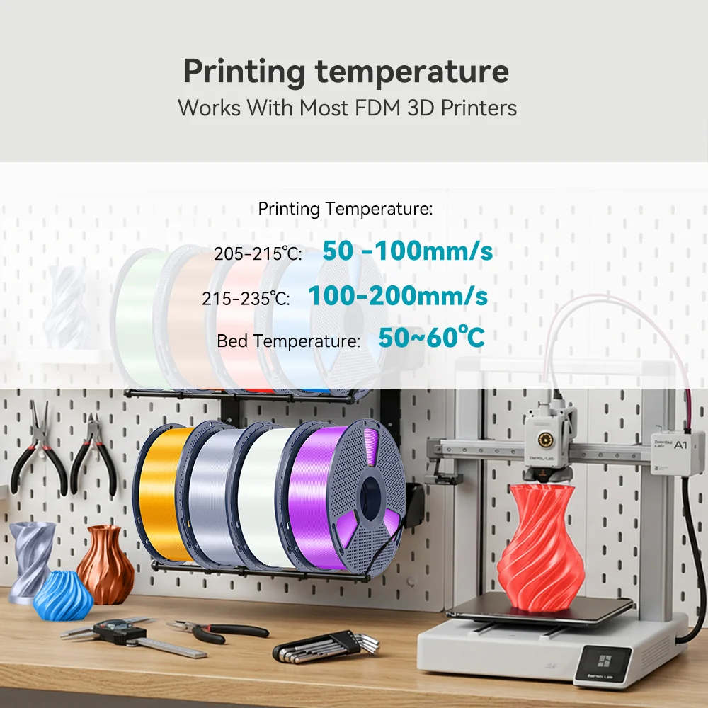 [MOQ: 6KG] SILK 3D Printer Filament 1KG