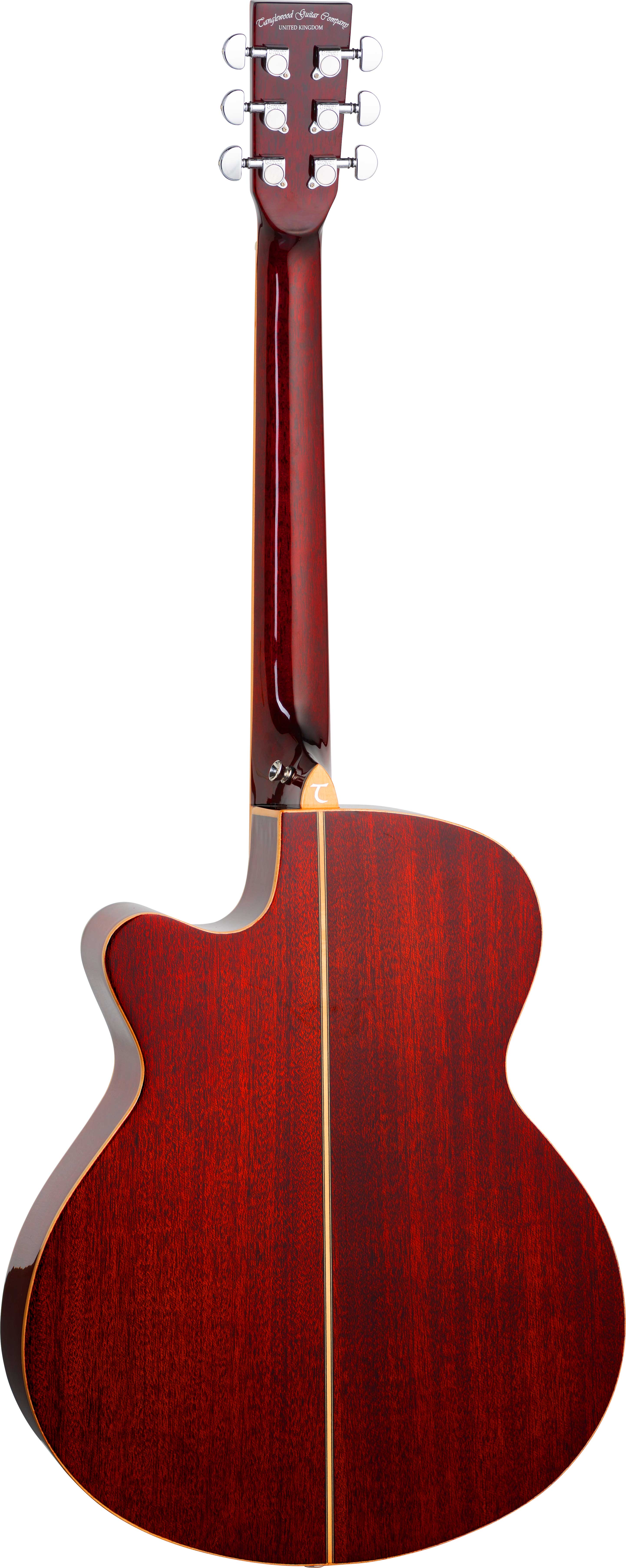 GUITARGUITAR Tanglewood TW4CER Electro Acoustic Super Folk All Mahogany Red Gloss