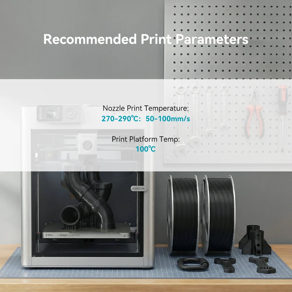 Nylon-6 Carbon Fiber (PA6-CF) 3D Printer Filament 0.5KG-1KG
