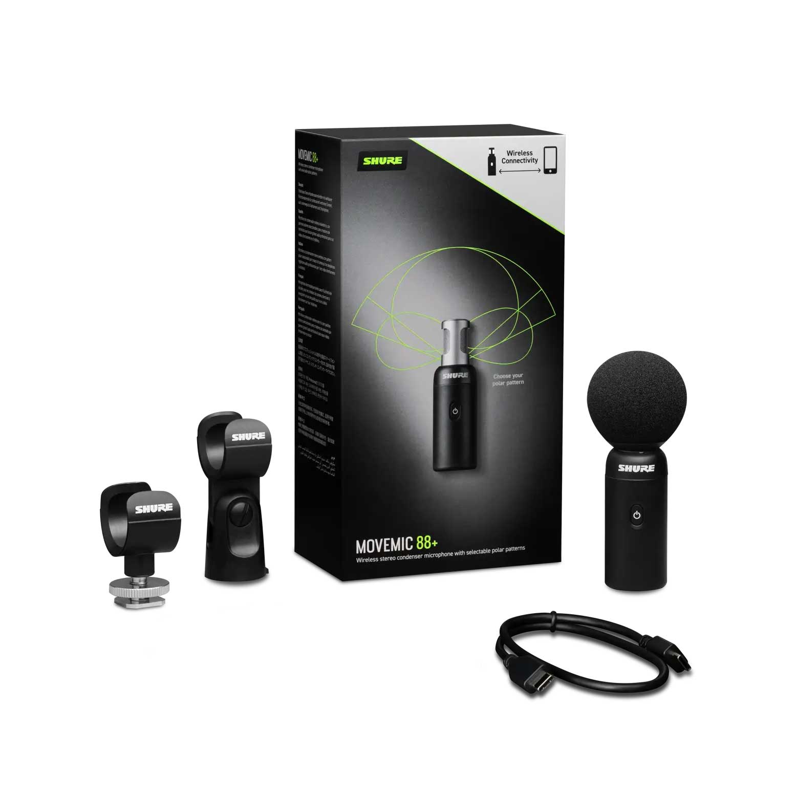 GUITARGUITAR Shure MV88+W Direct to Phone Wireless Stereo Condenser Microphone
