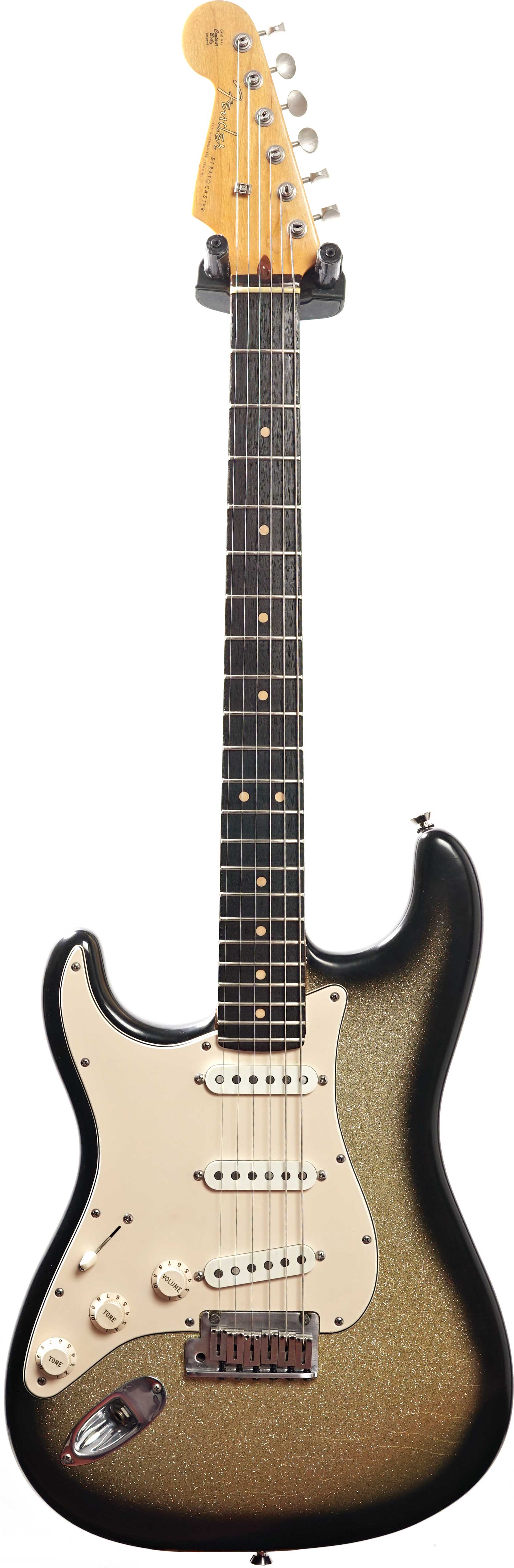 GUITARGUITAR Fender 2004 American Standard Stratocaster Silverburst Sparkle Refinish Left Handed (Pre-Owned)