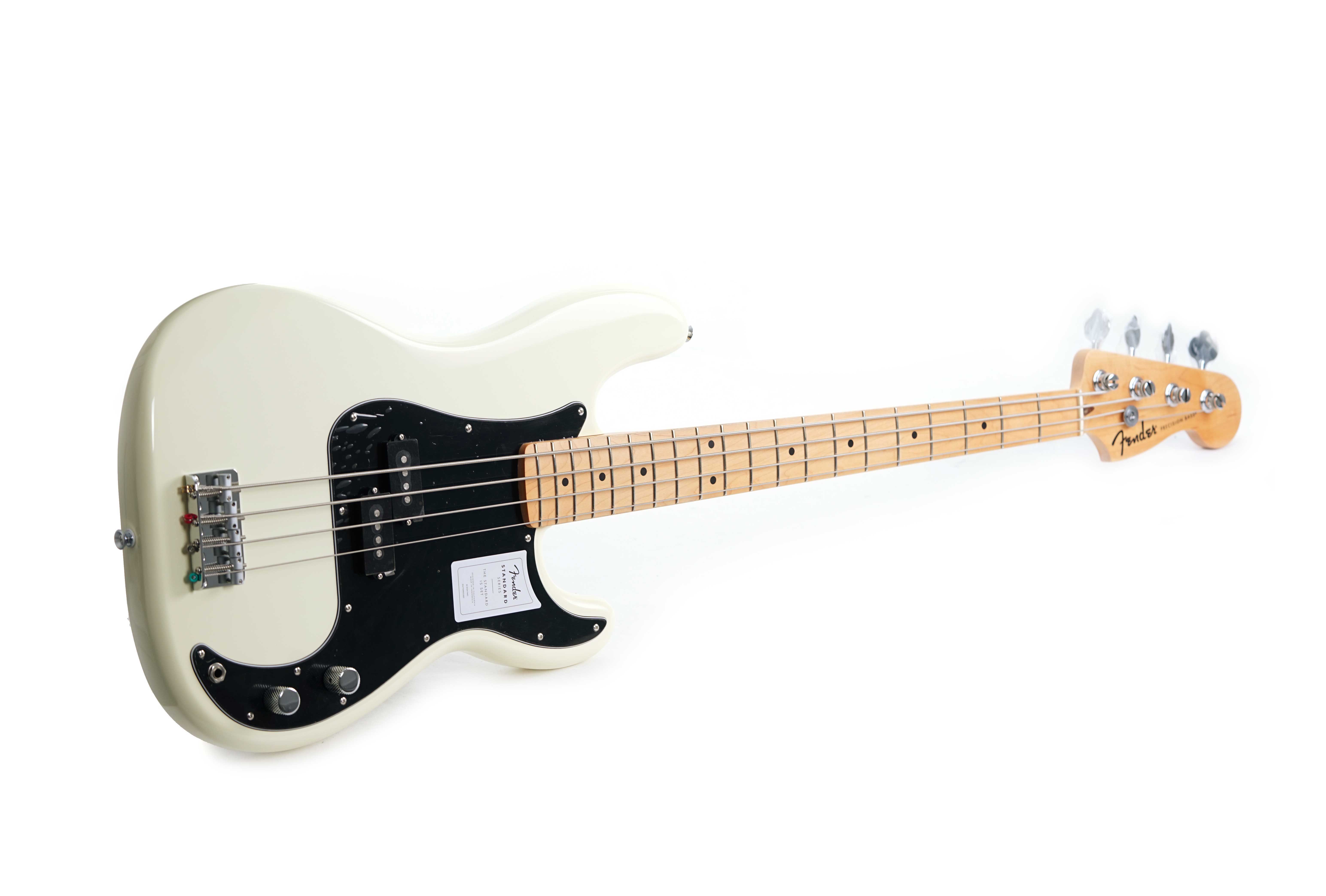 GUITARGUITAR Fender Standard Precision Bass Olympic White Maple Fingerboard