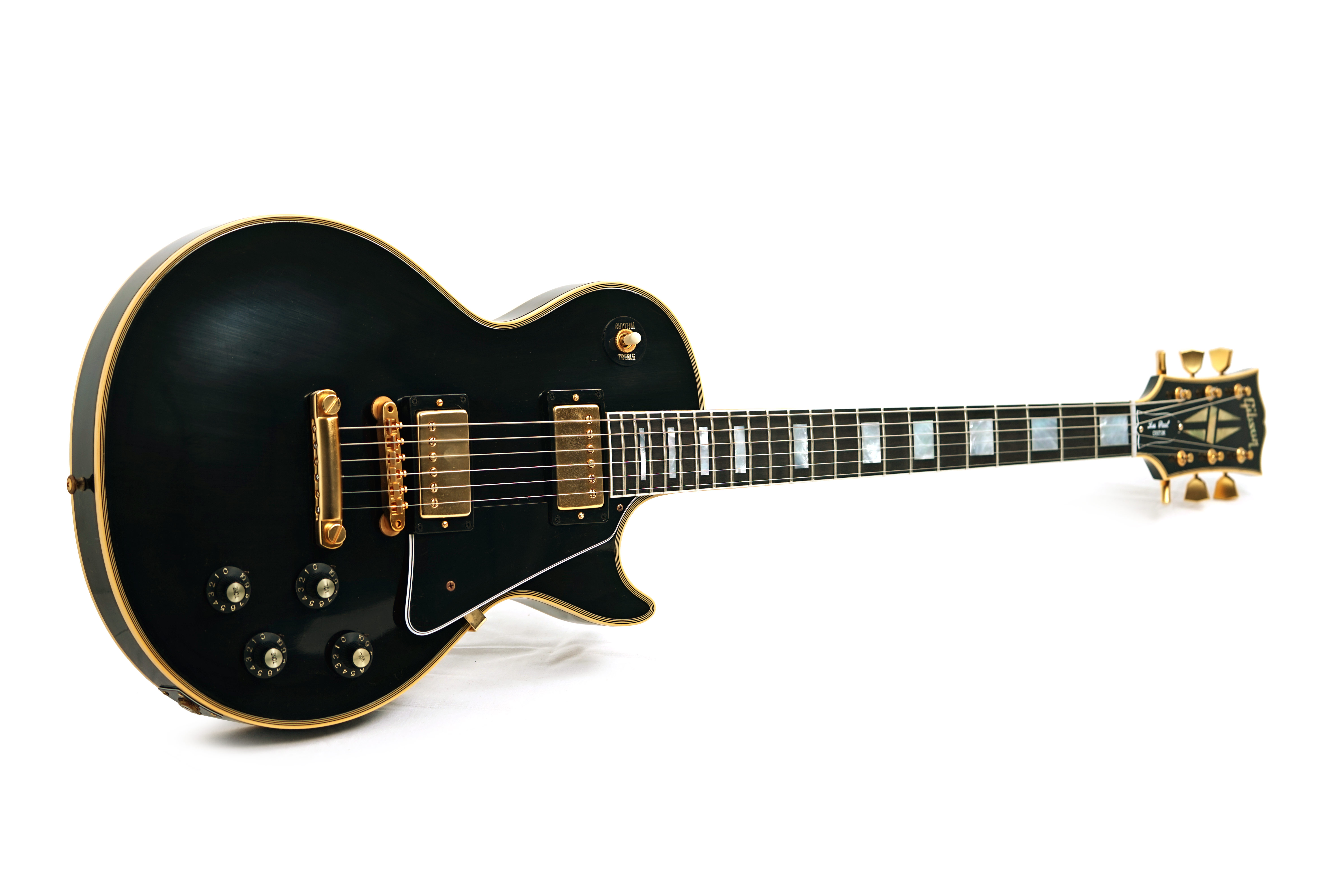 GUITARGUITAR Gibson Custom Shop Murphy Lab 1968 Les Paul Custom Reissue Ultra Light Aged Ebony #509028