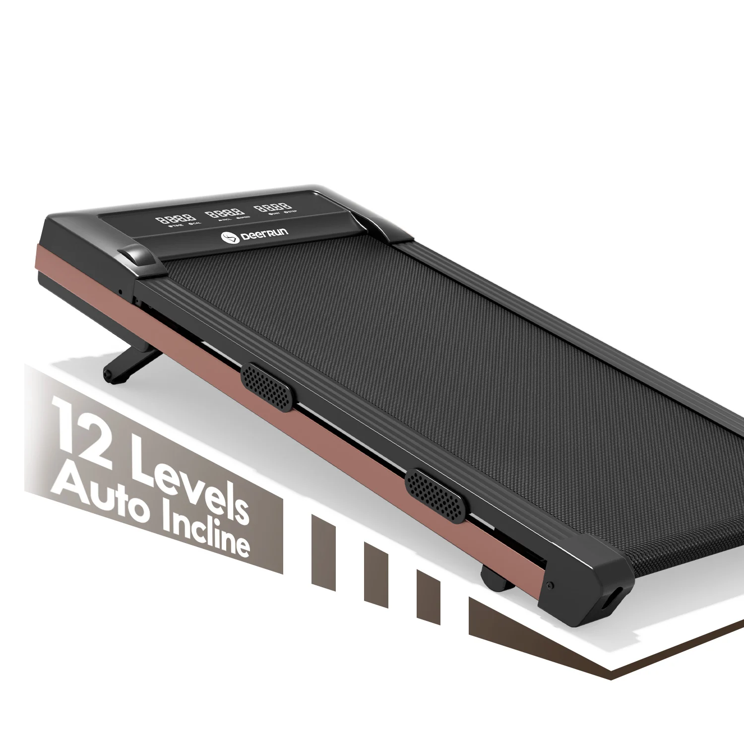 DeerRun Z10 12% Auto Incline Smart Walking Pad Treadmill with remote control-Black