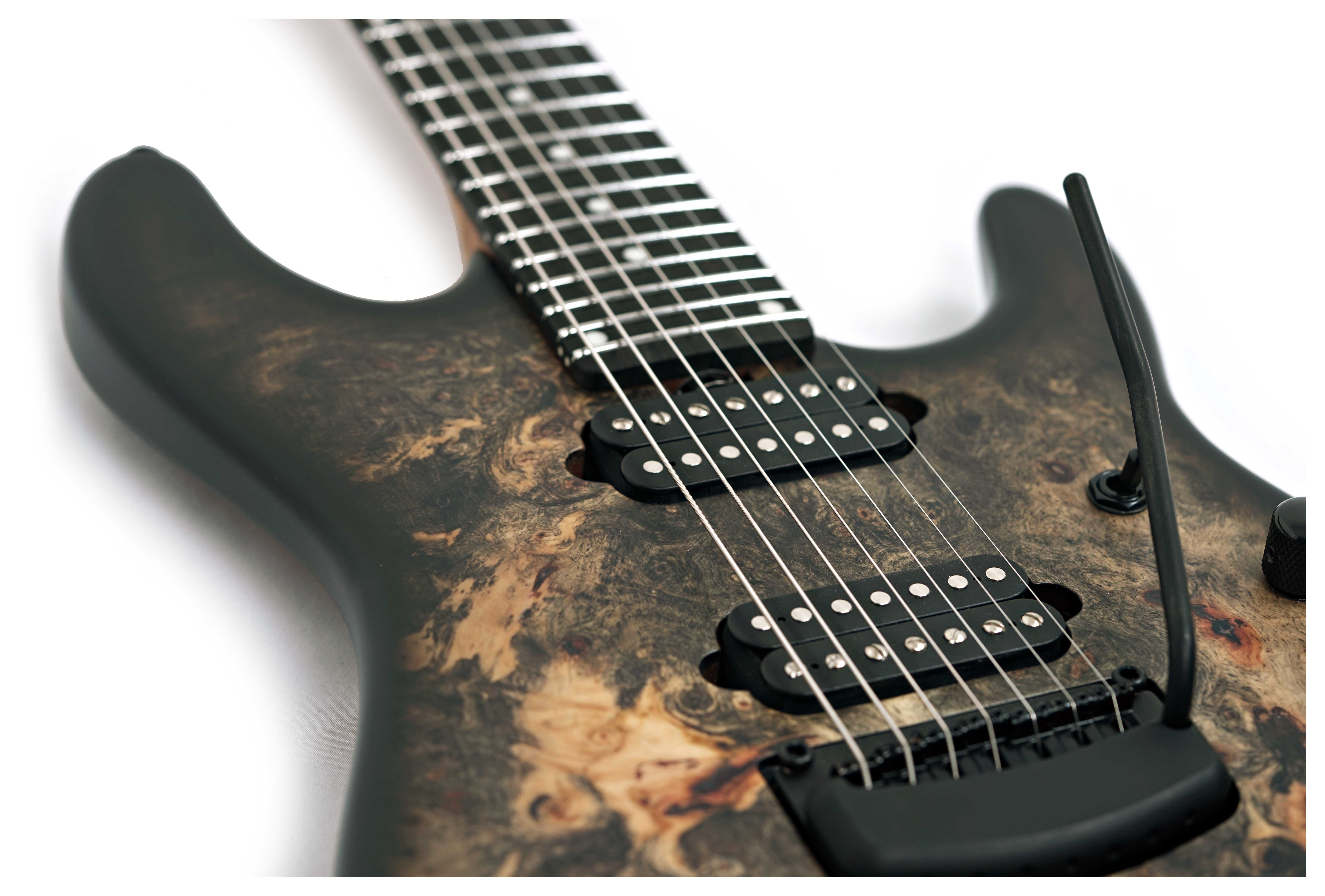 GUITARGUITAR Music Man Cutlass HH Trem 7 Jason Richardson Burl Ebony Fingerboard #S12332