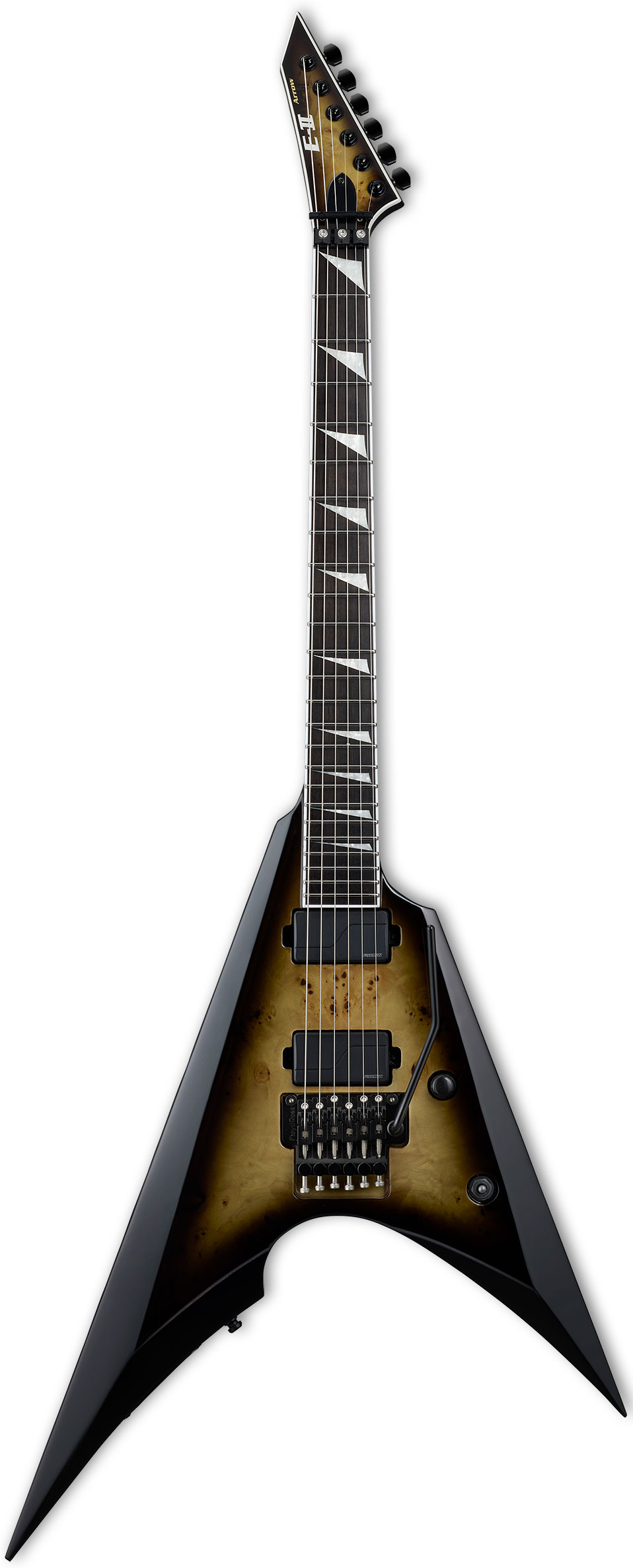 GUITARGUITAR ESP E-II Arrow Nebula Black Burst Burled Maple