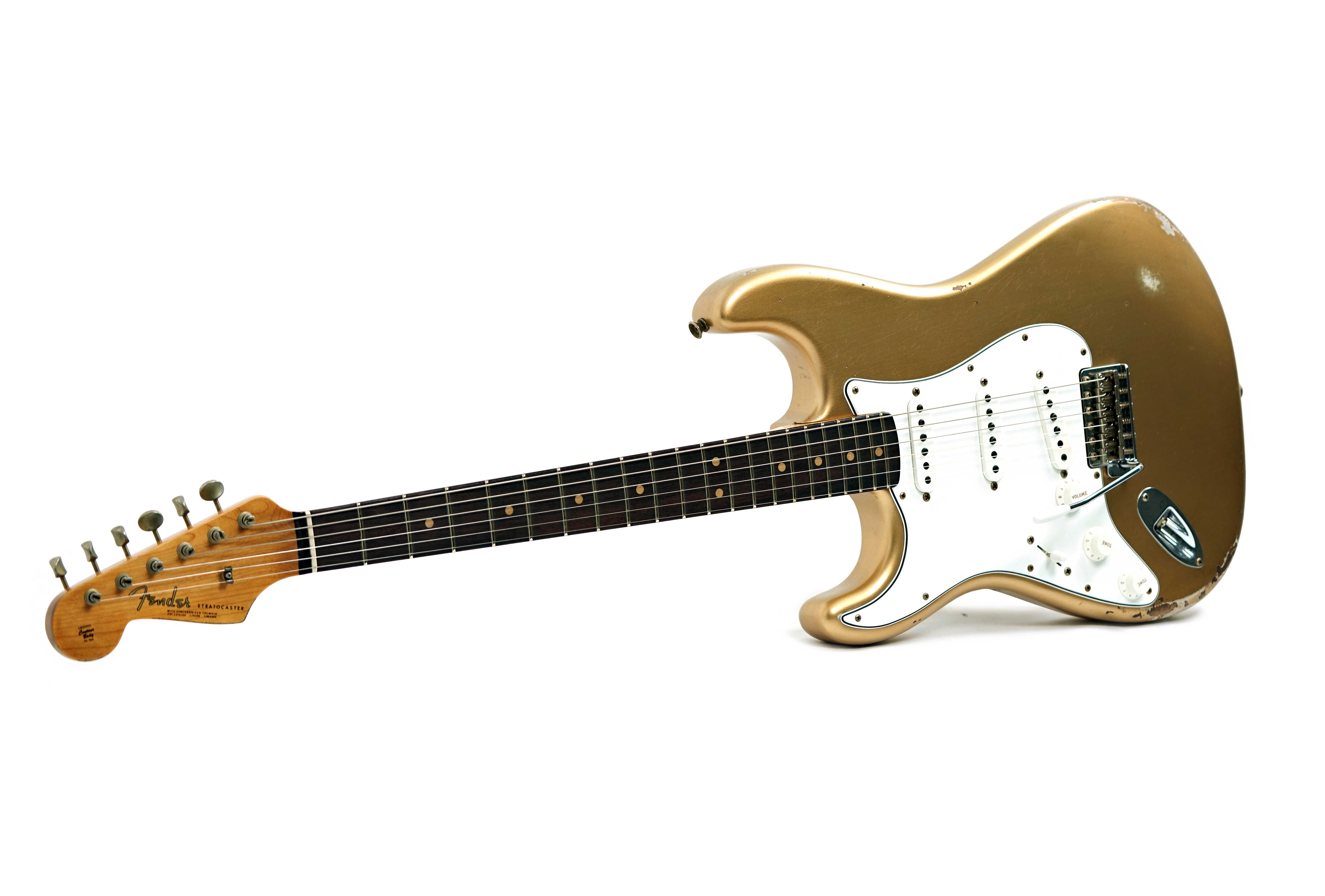 GUITARGUITAR Fender Custom Shop Mid 60's Stratocaster Relic HLE Gold Left Handed #R144606