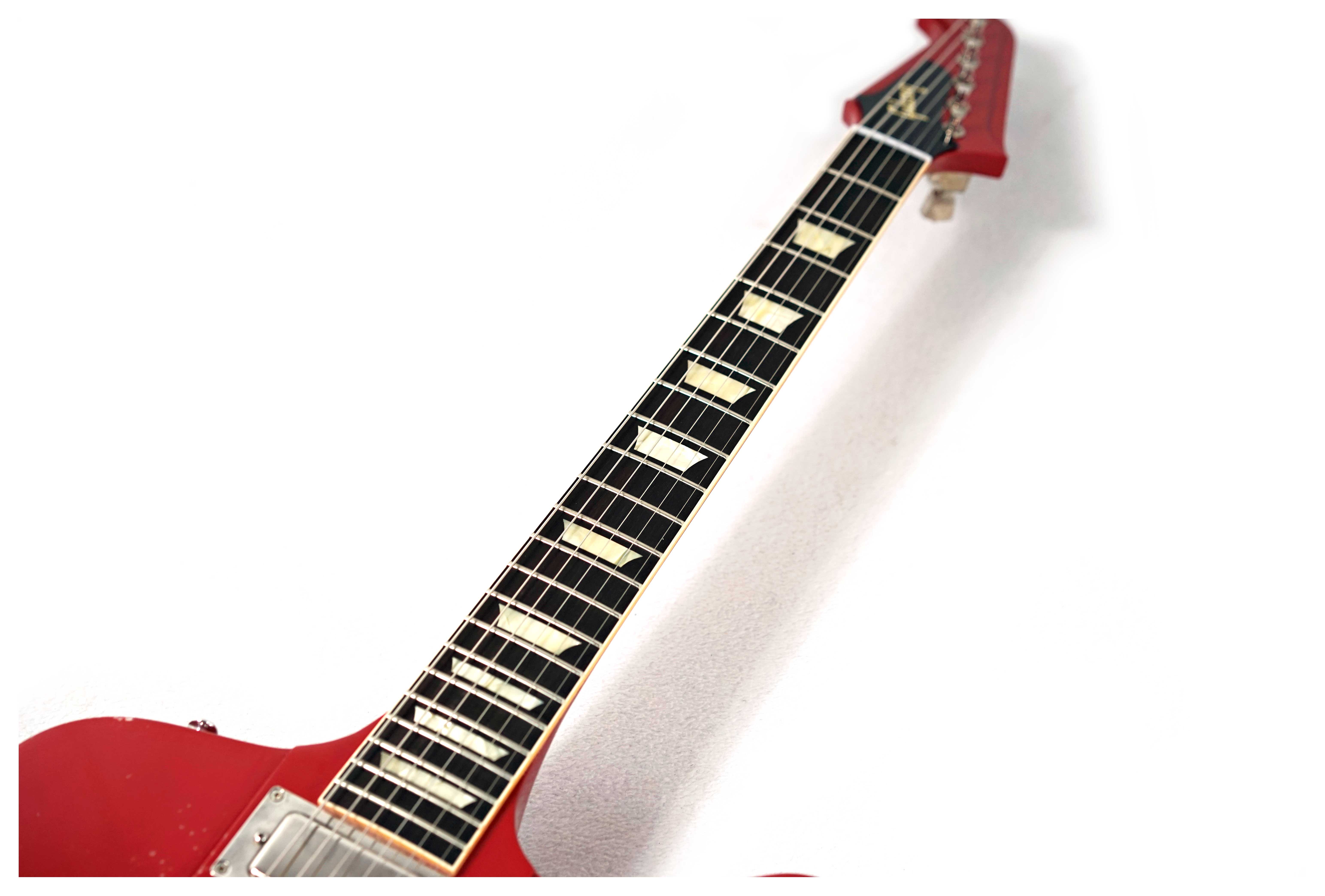 GUITARGUITAR Gibson Custom Shop 1963 Firebird V With Maestro Vibrola Light Aged Cardinal Red #304583
