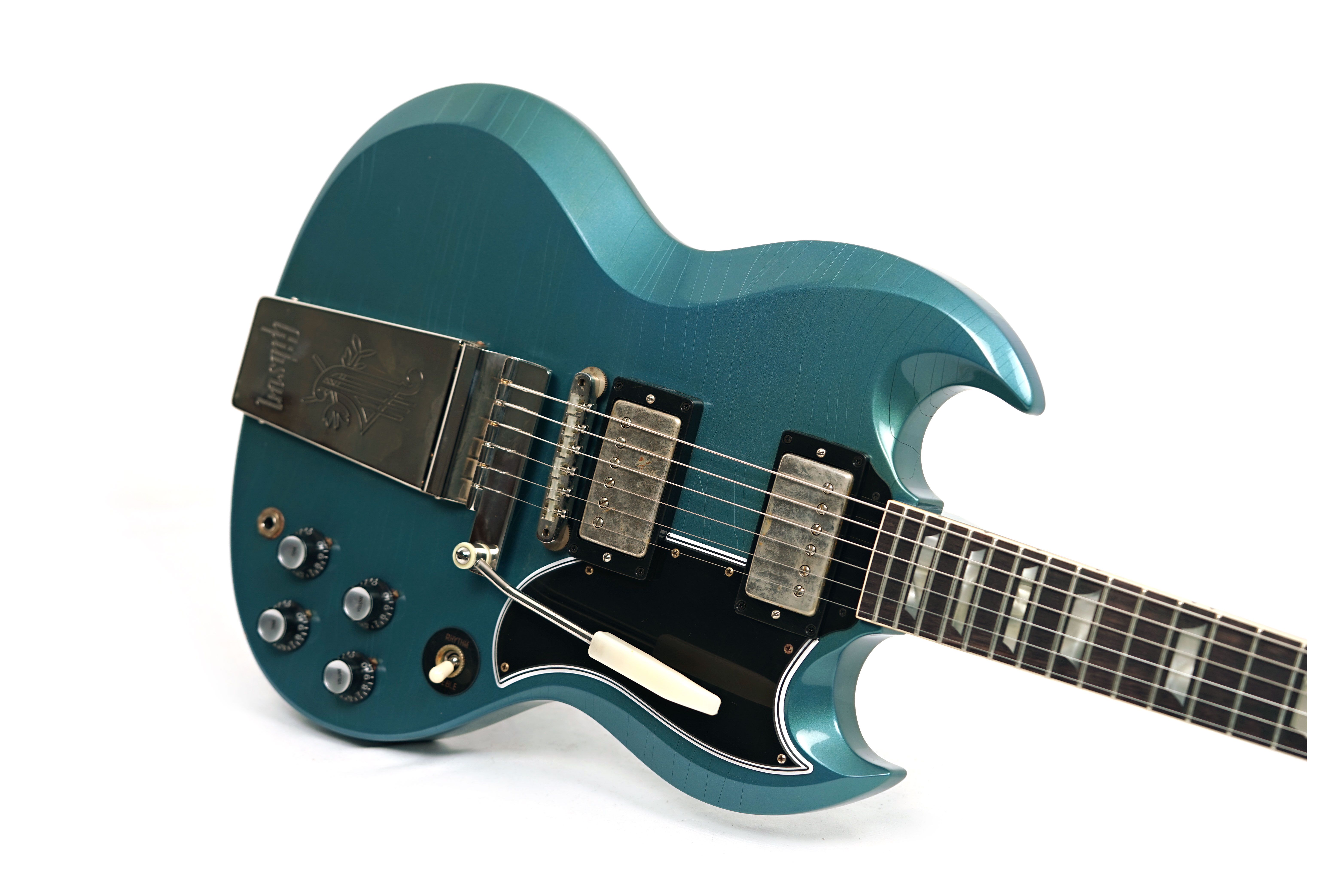 GUITARGUITAR Gibson Custom Shop Murphy Lab 1964 SG Standard Reissue with Maestro Vibrola Ultra Light Aged Pelham Blue #502824