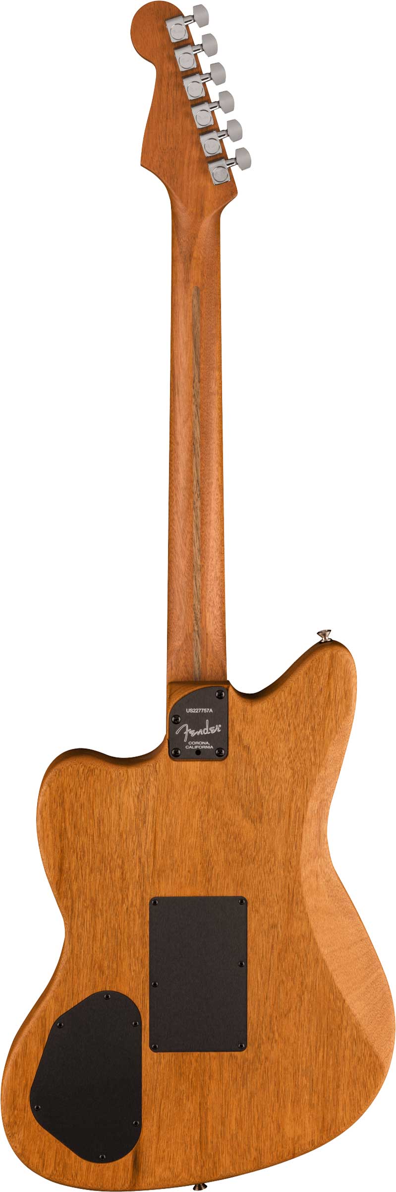 GUITARGUITAR Fender American Acoustasonic Jazzmaster All-Mahogany Ebony Fingerboard Bourbon Burst