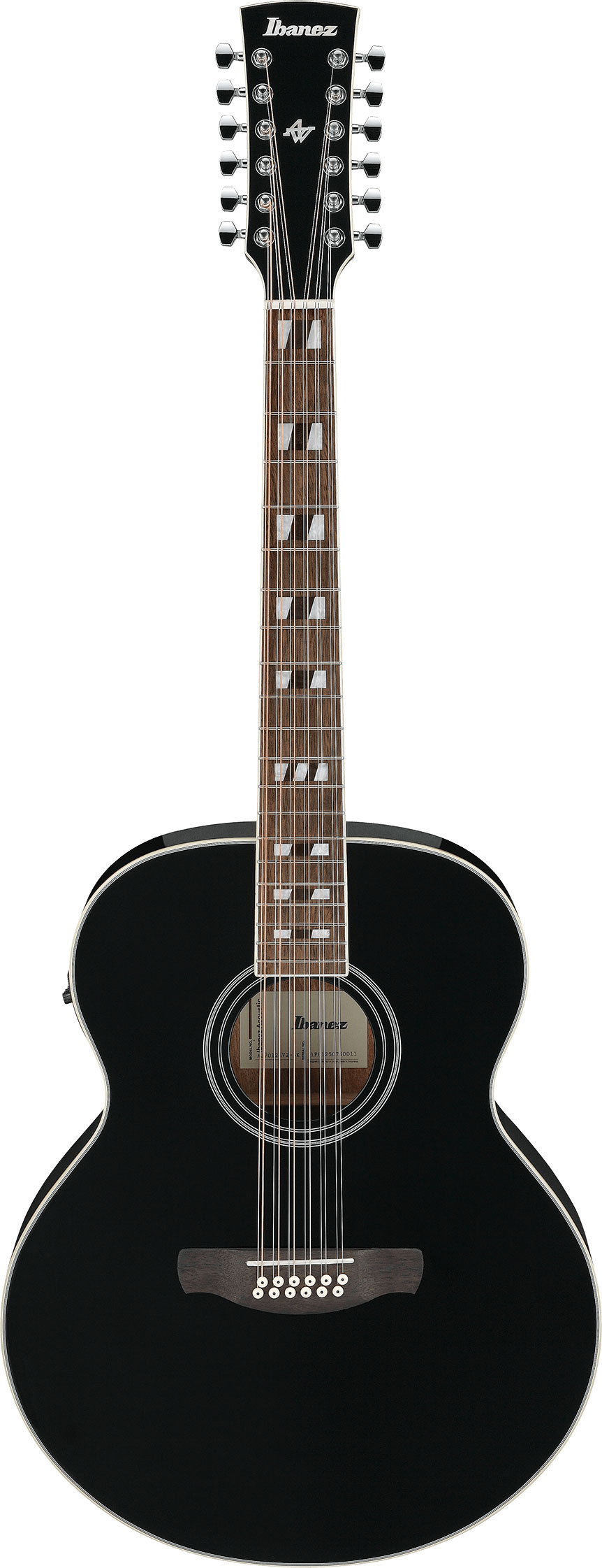 GUITARGUITAR Ibanez AJ7012M1E 12 String Black High Gloss