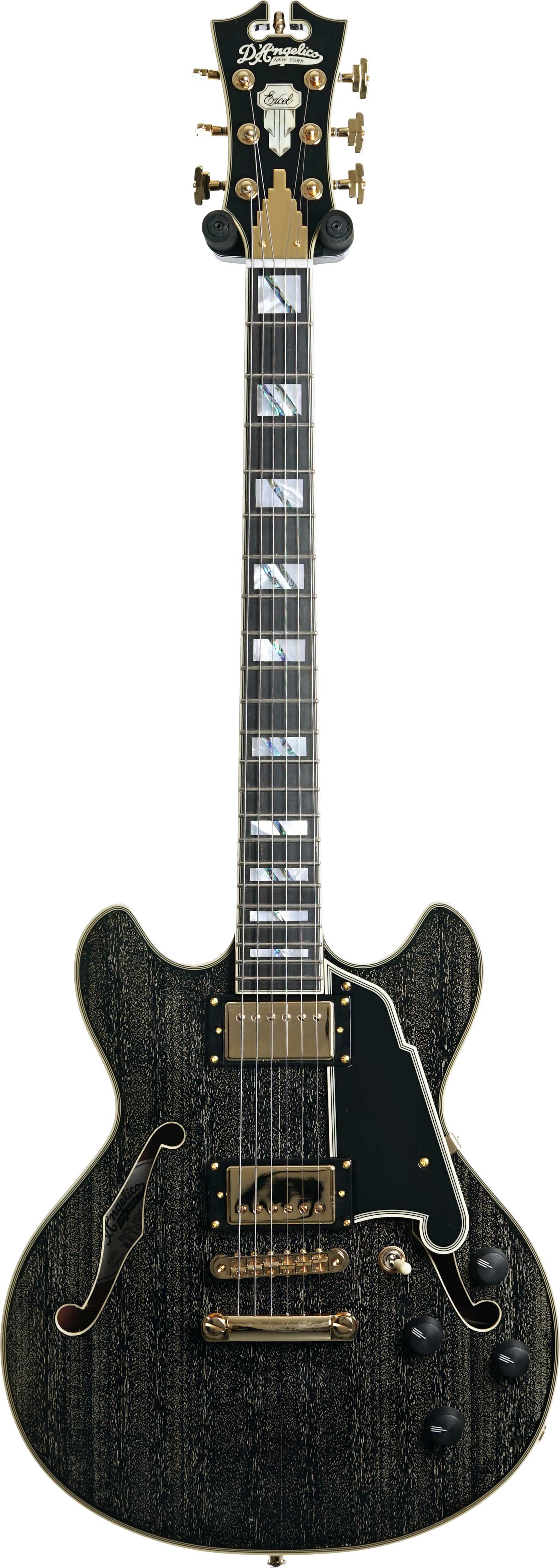 GUITARGUITAR D'Angelico Excel Mini DC Stop-Bar Black Dog
