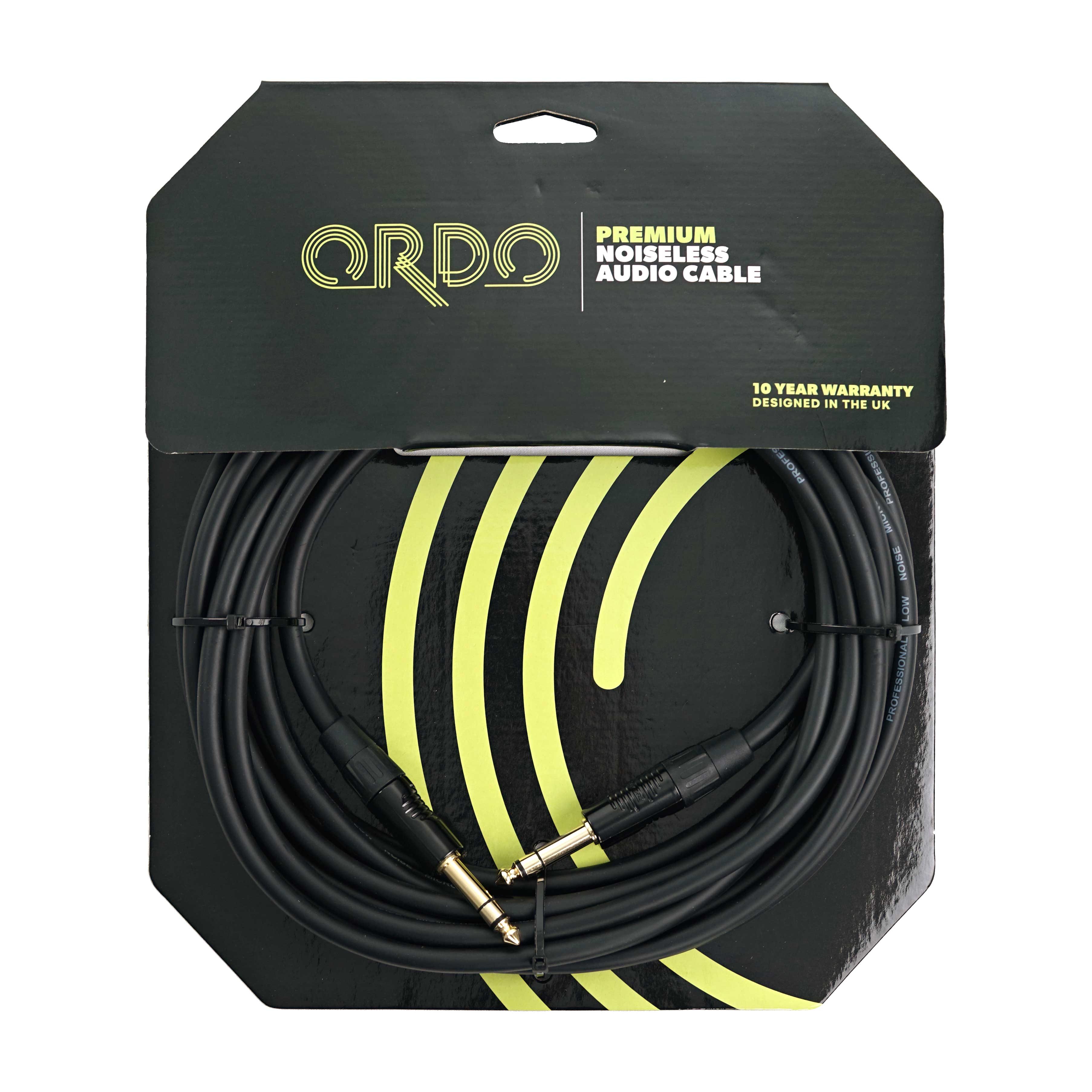 GUITARGUITAR Ordo C-IC3-5-1SJ-1SJ 15ft/5M Premium Stereo Cable with Rean by Neutrik Connectors