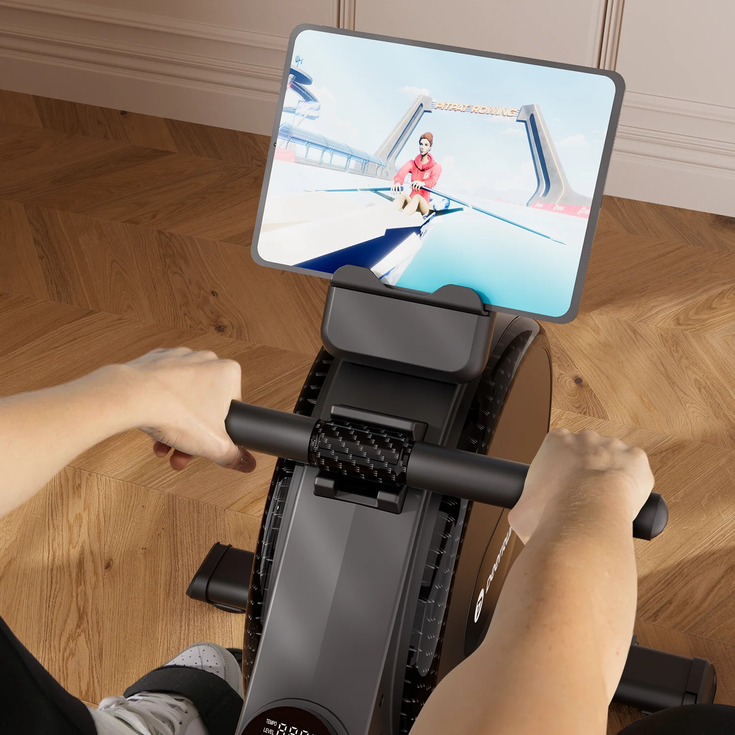 DeerRun R1 Pro Ultra-Quiet 32-Level Magnetic Resistance Smart Rower for Home