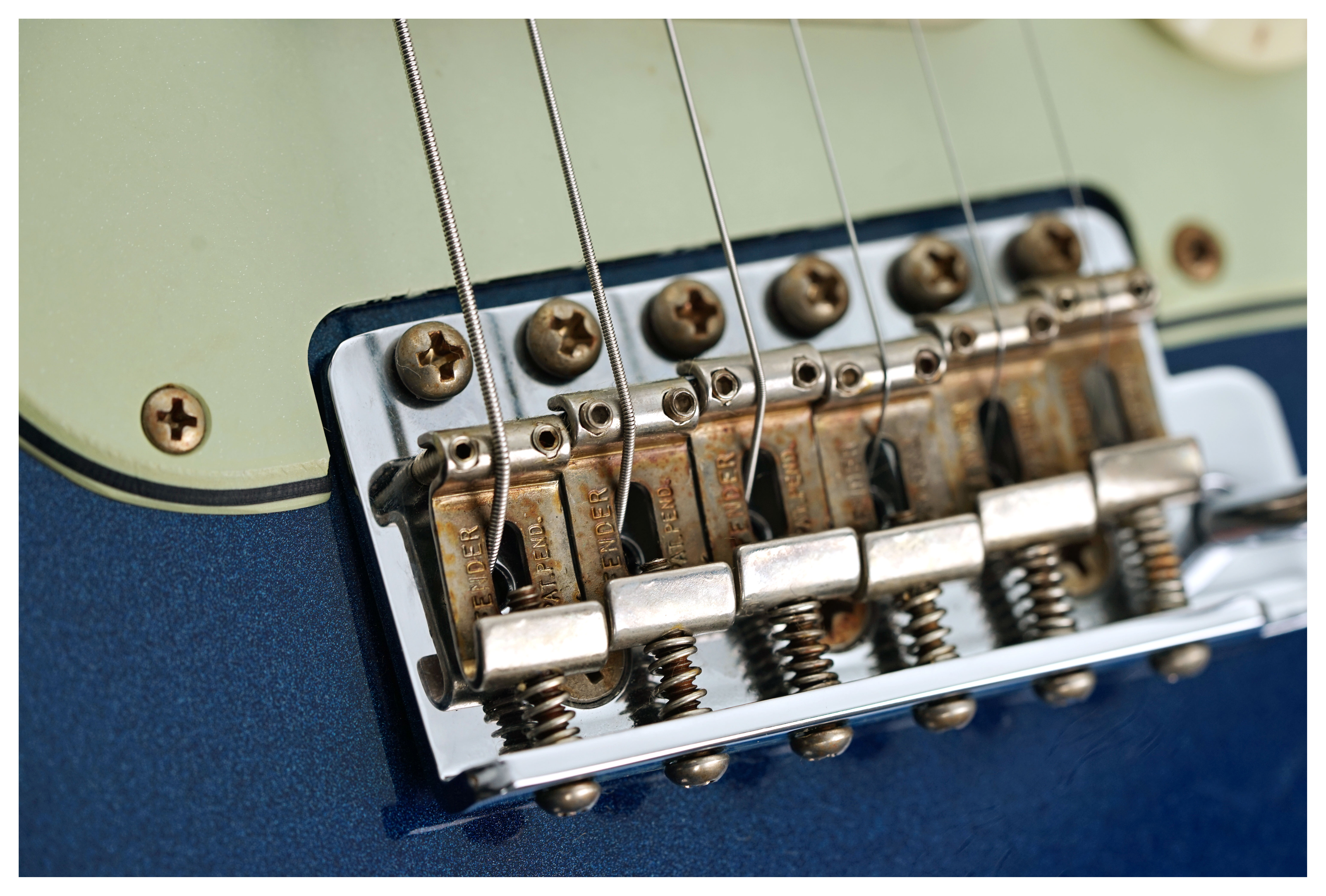 GUITARGUITAR Fender Custom Shop 1959 Collection Stratocaster Journeyman Relic Baltic Blue Rosewood Fingerboard #CZ586923