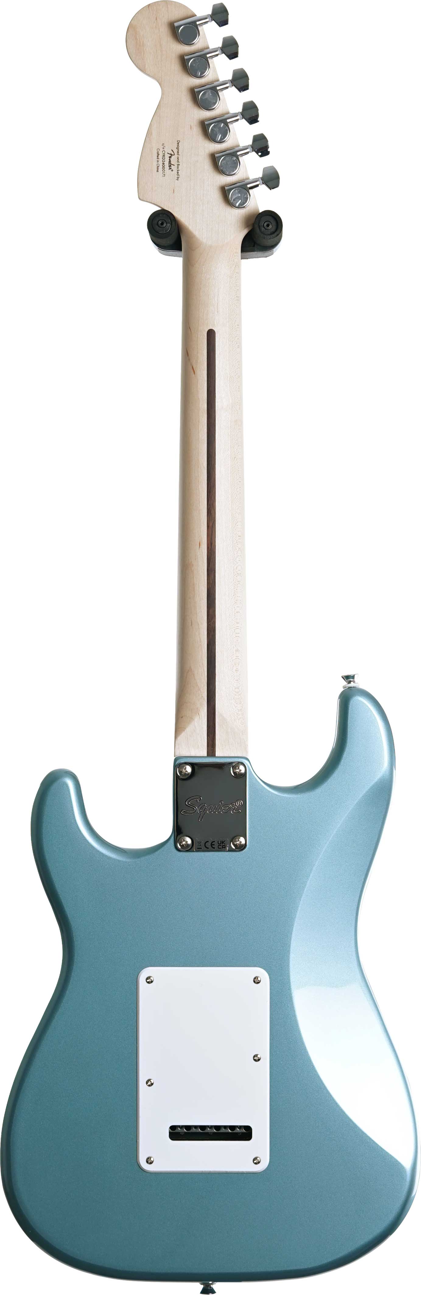 GUITARGUITAR Squier Affinity Series Stratocaster Junior HSS Indian Laurel Fingerboard White Pickguard Ice Blue Metallic