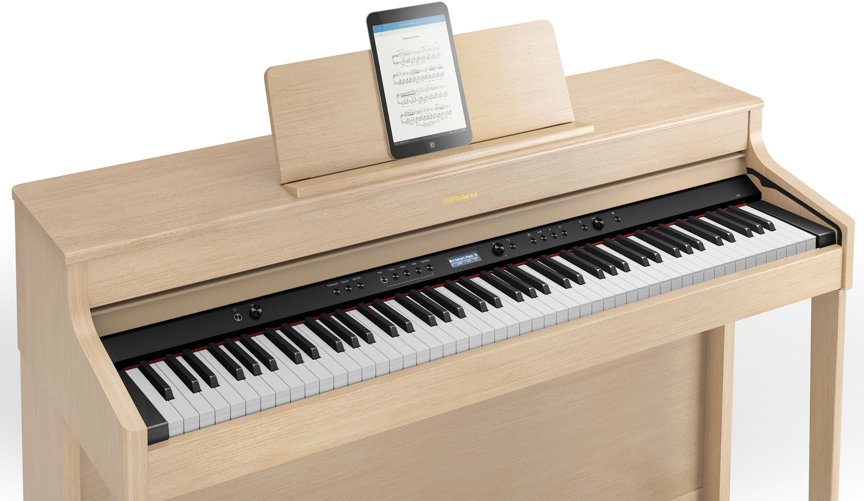 GUITARGUITAR Roland HP702 Digital Piano Light Oak