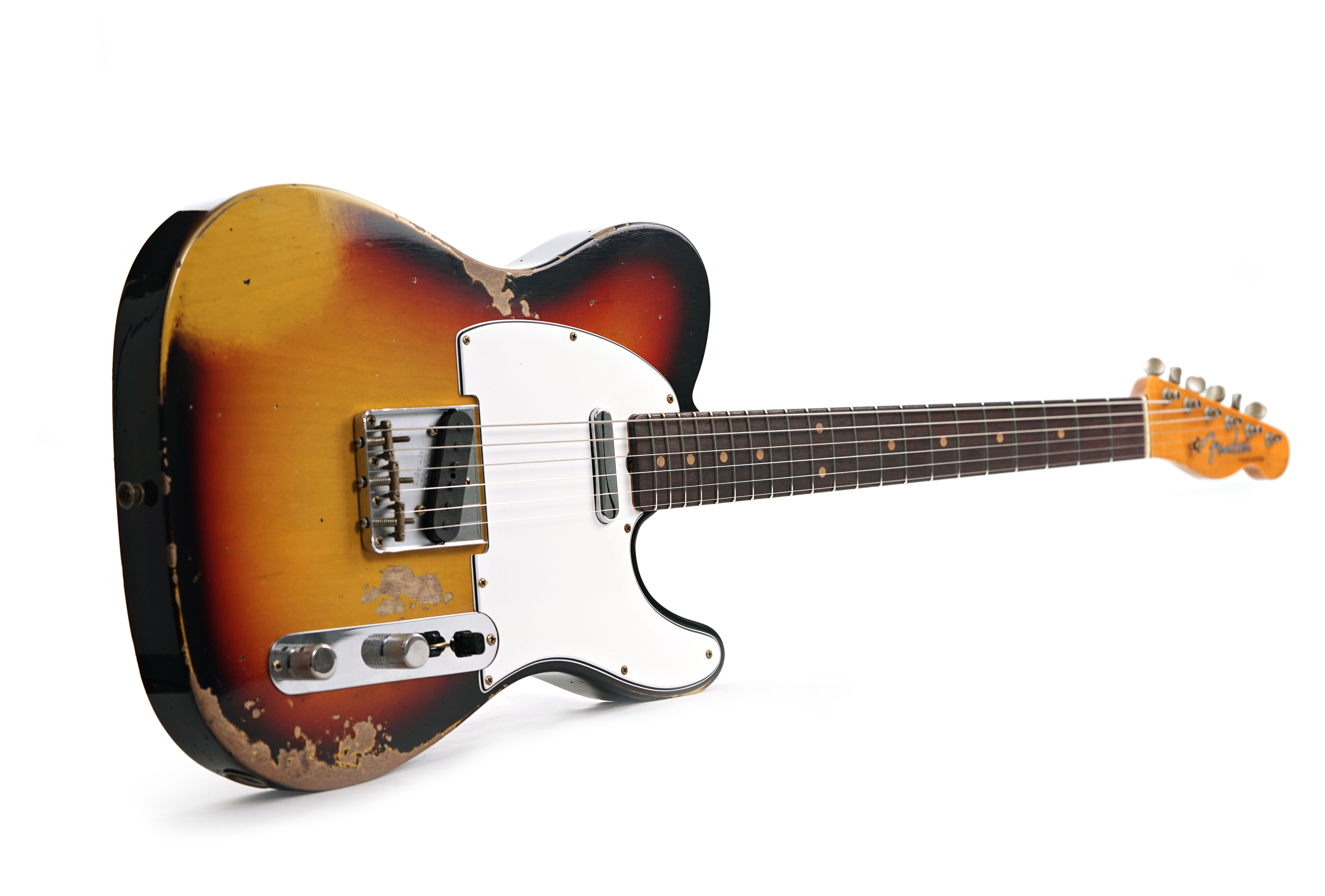 GUITARGUITAR Fender Custom Shop 1961 Telecaster Heavy Relic Faded Aged Bleached 3 Colour Sunburst #CZ587372