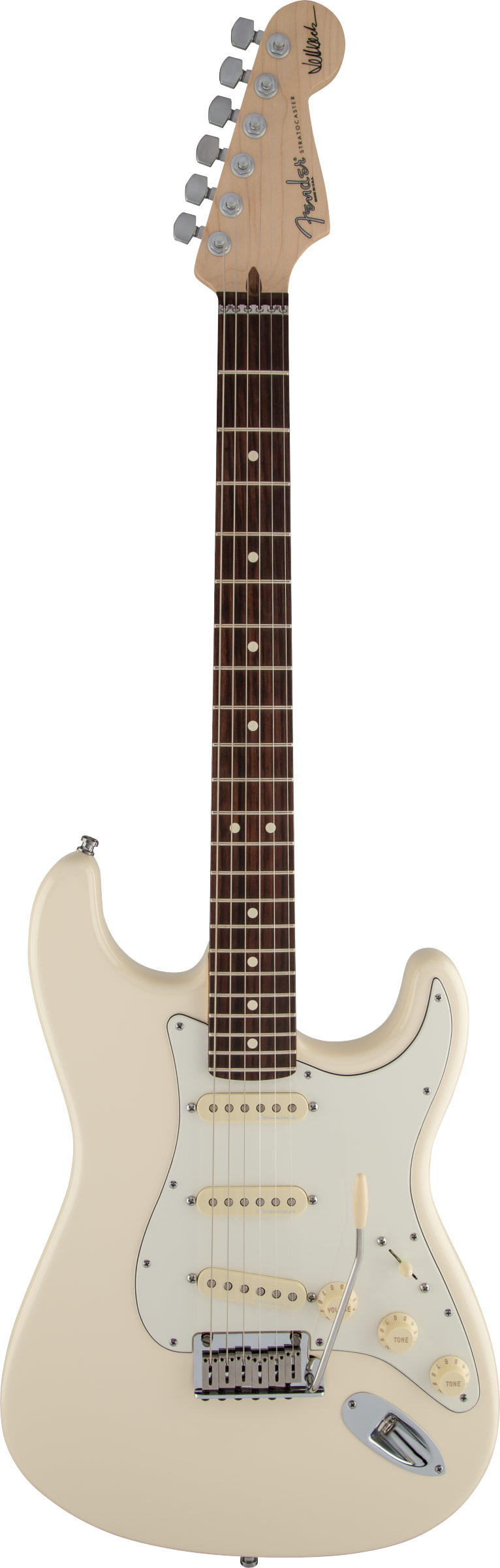 GUITARGUITAR Fender Artist Series Jeff Beck Stratocaster Olympic White Rosewood Fingerboard
