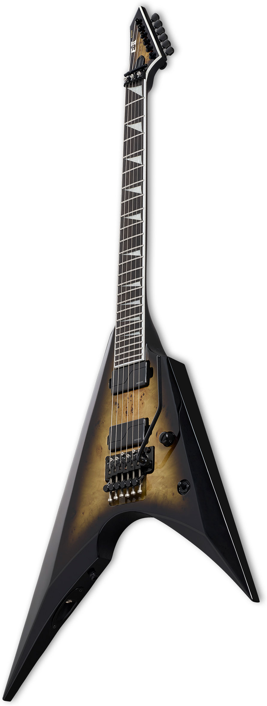 GUITARGUITAR ESP E-II Arrow Nebula Black Burst Burled Maple