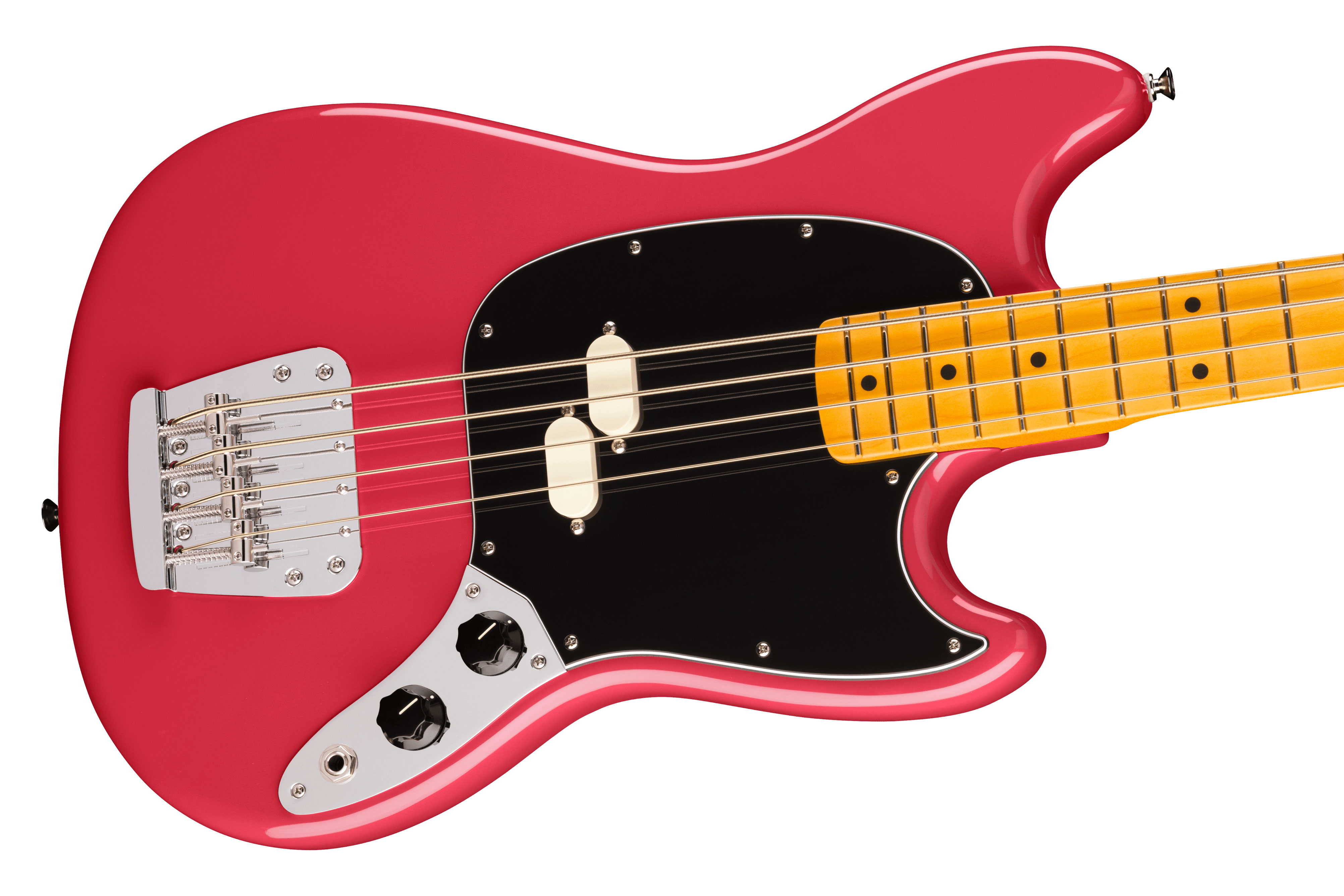 GUITARGUITAR Fender American Professional Classic Mustang Short Scale Bass Faded Dakota Red Maple Fingerboard