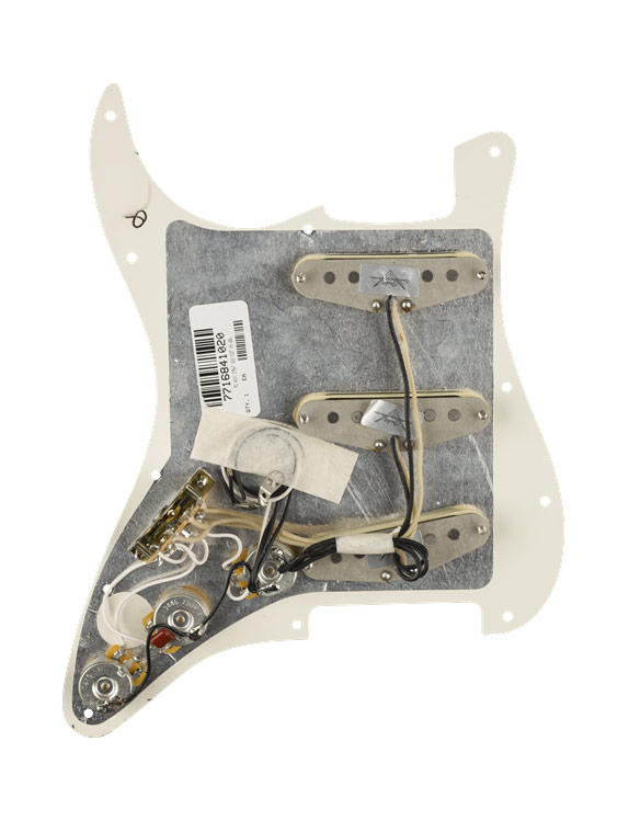 GUITARGUITAR Fender Pre-Wired Stratocaster Pickguard Custom Shop Custom '69 SSS Parchment 11 Hole