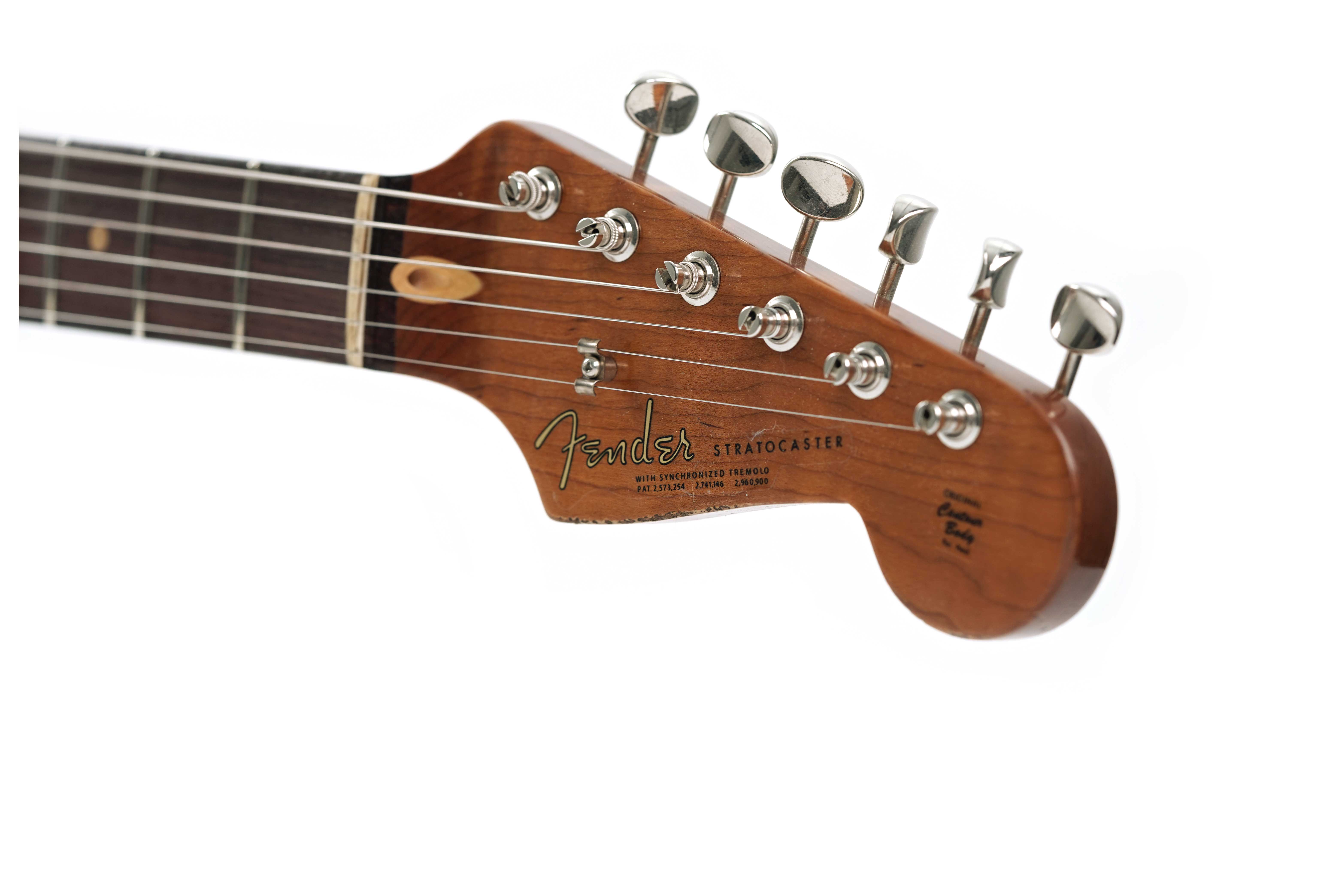 GUITARGUITAR Fender Custom Shop 1963 Stratocaster Heavy Relic with Closet Classic Hardware Daphne Blue Over Black #CZ582547