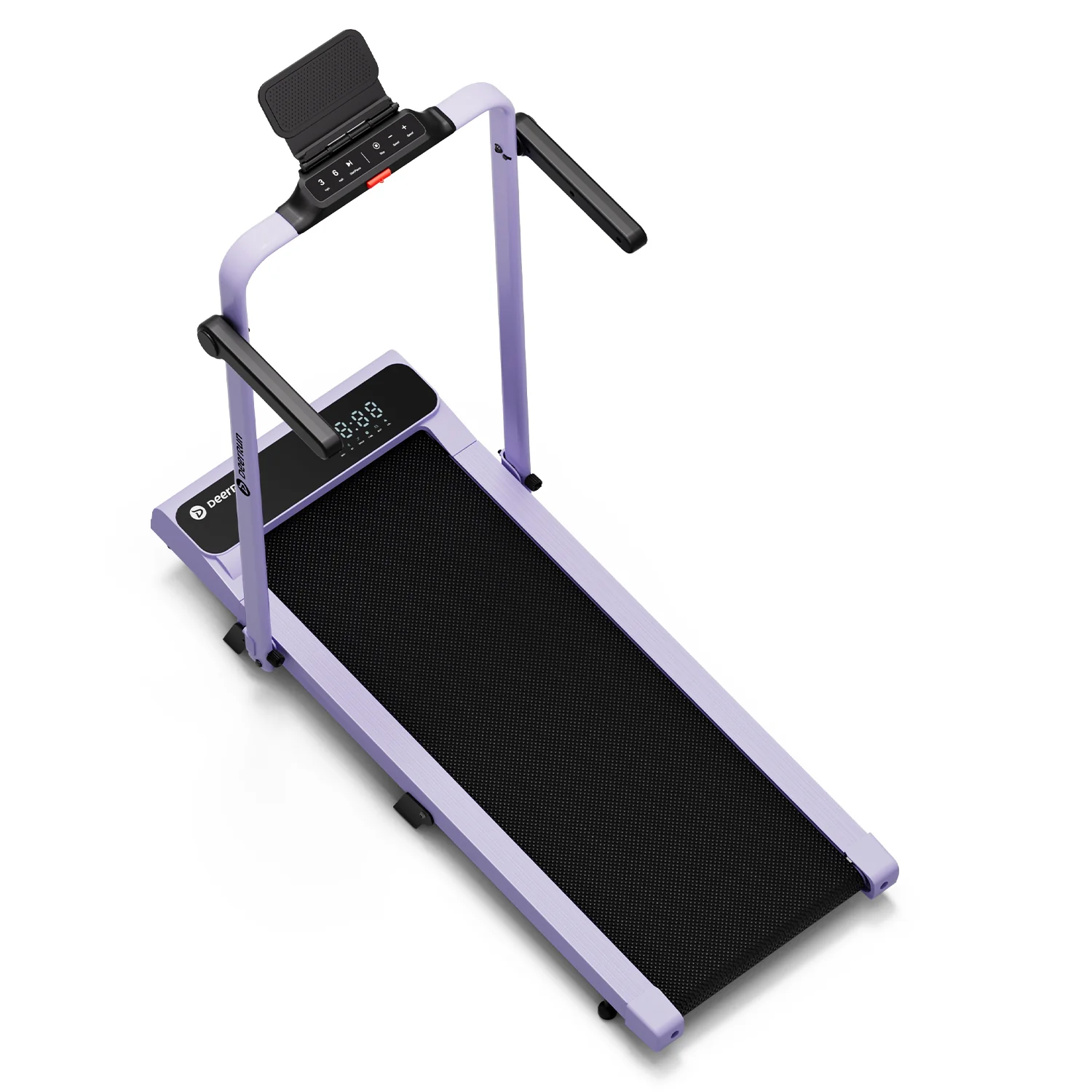 2026 New A6 Plus Handle 5% Incline 2 in 1 Foldable Treadmill with Whole Screen Upgraded Chip & NFC Support | 300 lbs, 7.5 mph, Purple