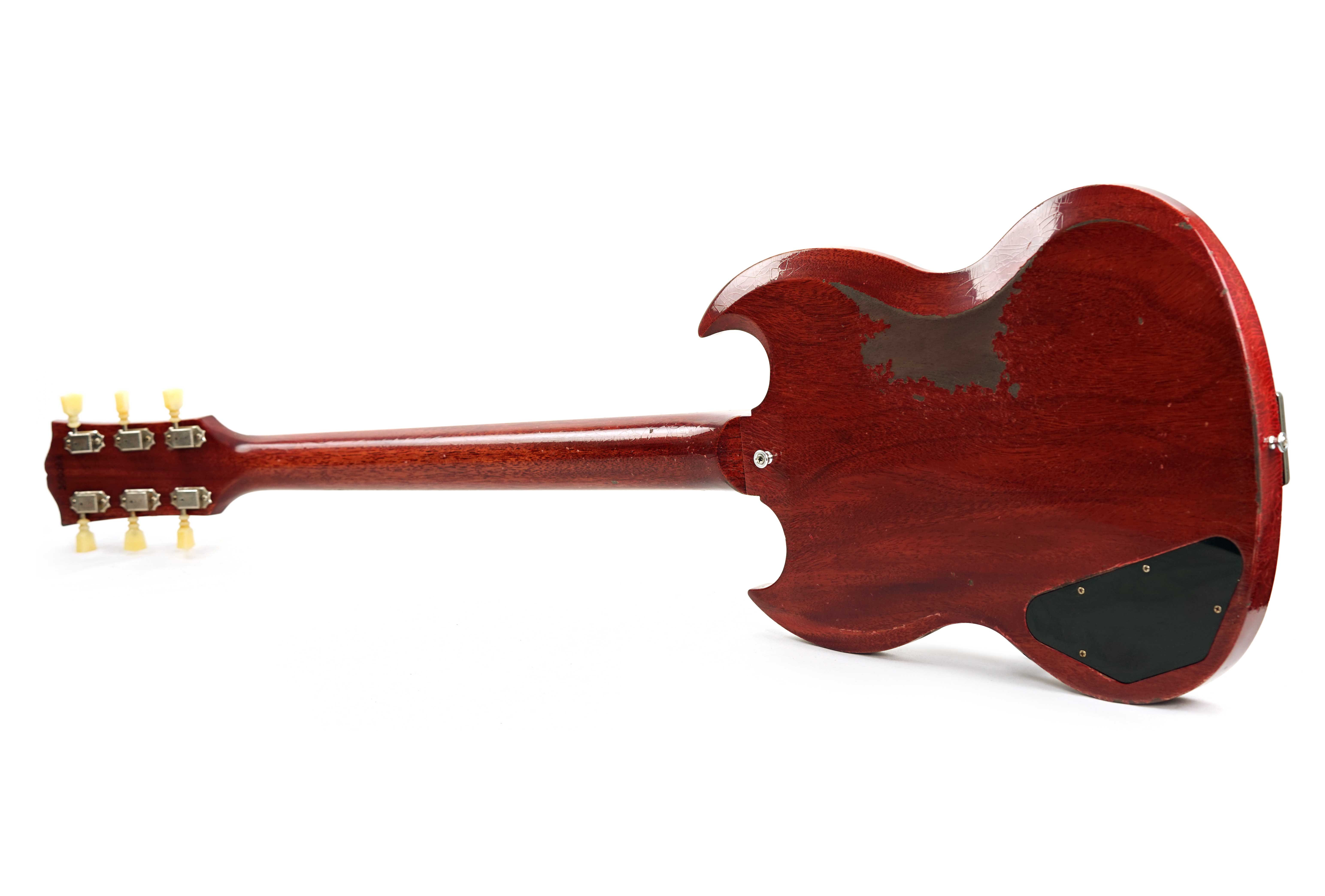 GUITARGUITAR Gibson Custom Shop Murphy Lab 1964 SG Standard Reissue With Maestro Vibrola Heavy Aged Faded Cherry #300094