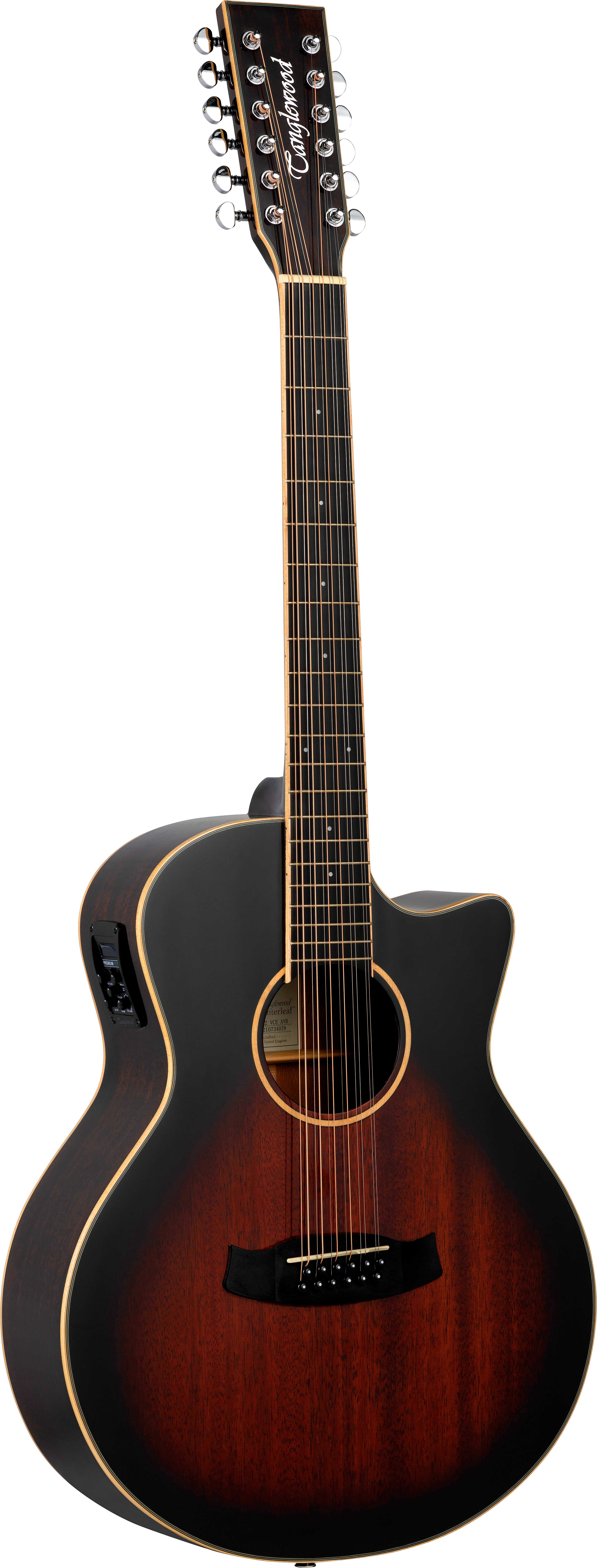GUITARGUITAR Tanglewood TW612CEAVB Electro Acoustic 12 String Venetian Cutaway Autumn Vintage Burst