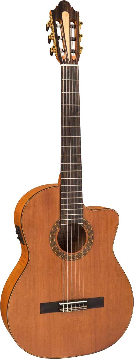 GUITARGUITAR Santos Martinez Allegro Cutaway Electro-Classic Guitar Natural High Gloss