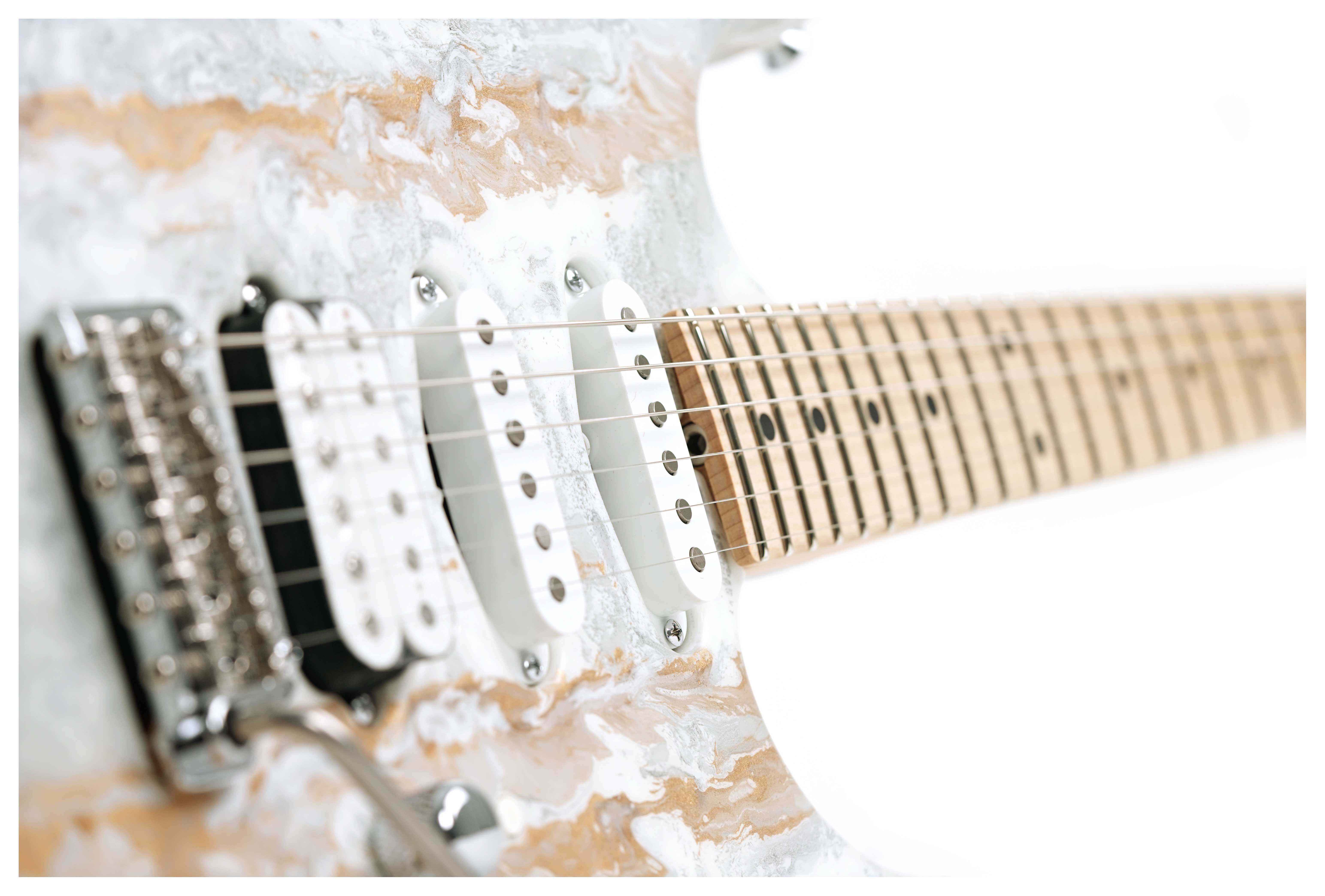 GUITARGUITAR Tyler USA Studio Elite HD White Shmear Maple Fingerboard #24385
