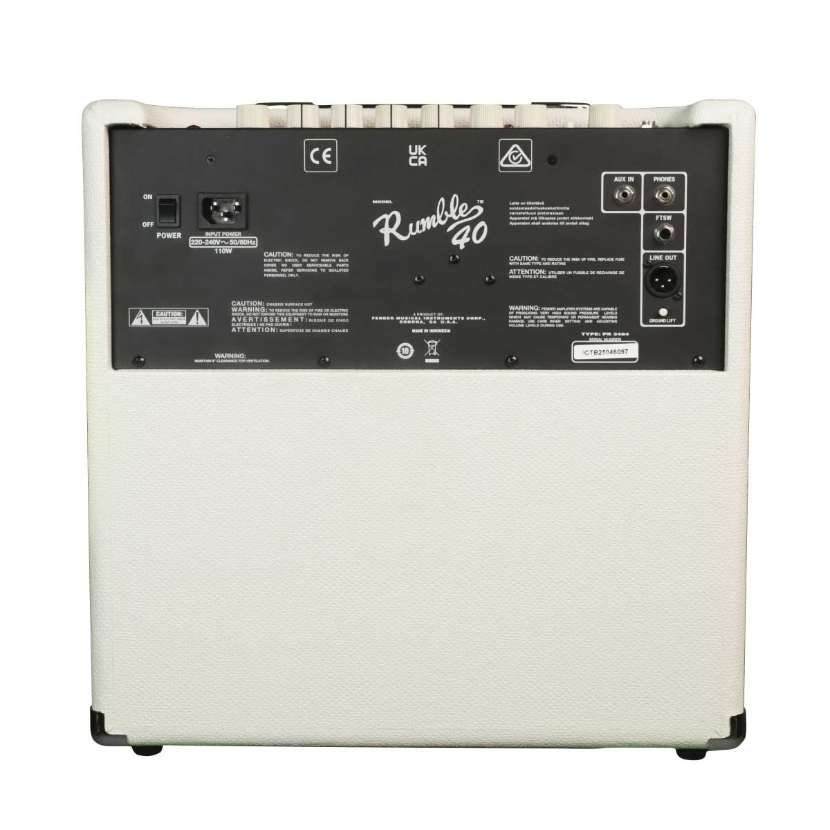 GUITARGUITAR Fender Limited Edition Rumble 40 (V3) Ivory Bass Combo Solid State Amp