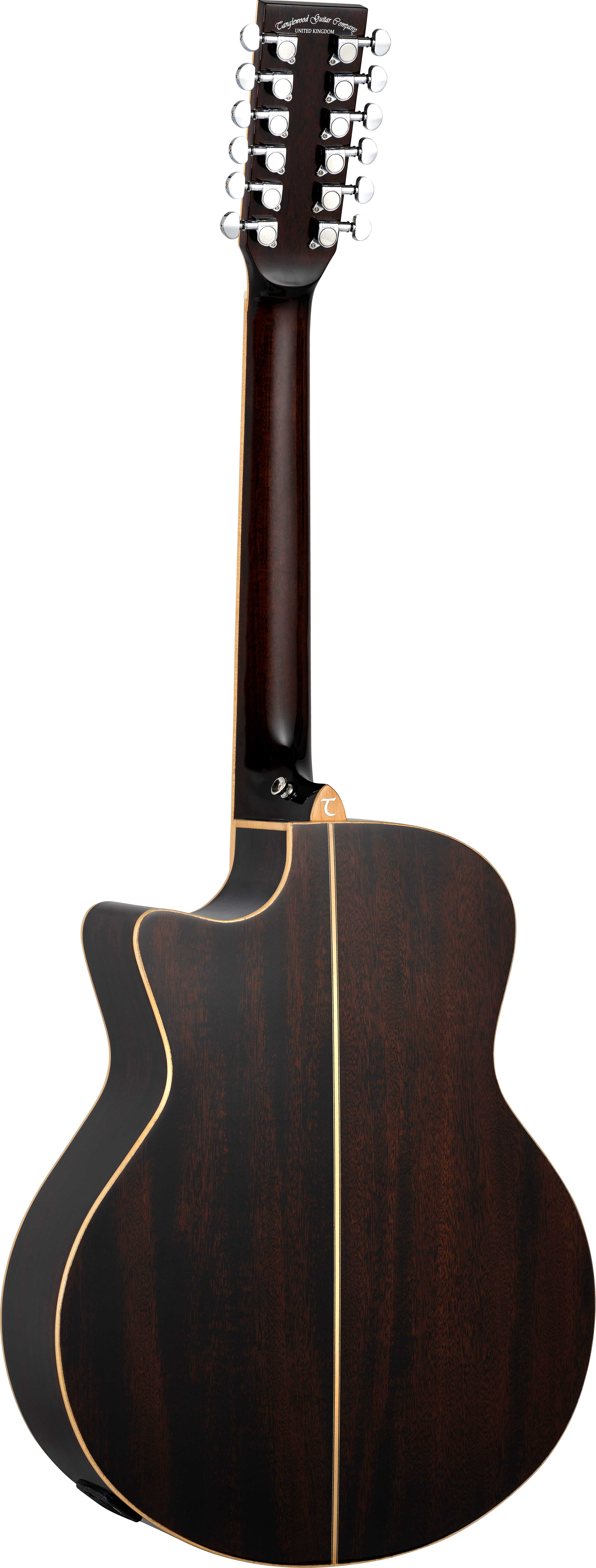 GUITARGUITAR Tanglewood TW612CEAVB Electro Acoustic 12 String Venetian Cutaway Autumn Vintage Burst