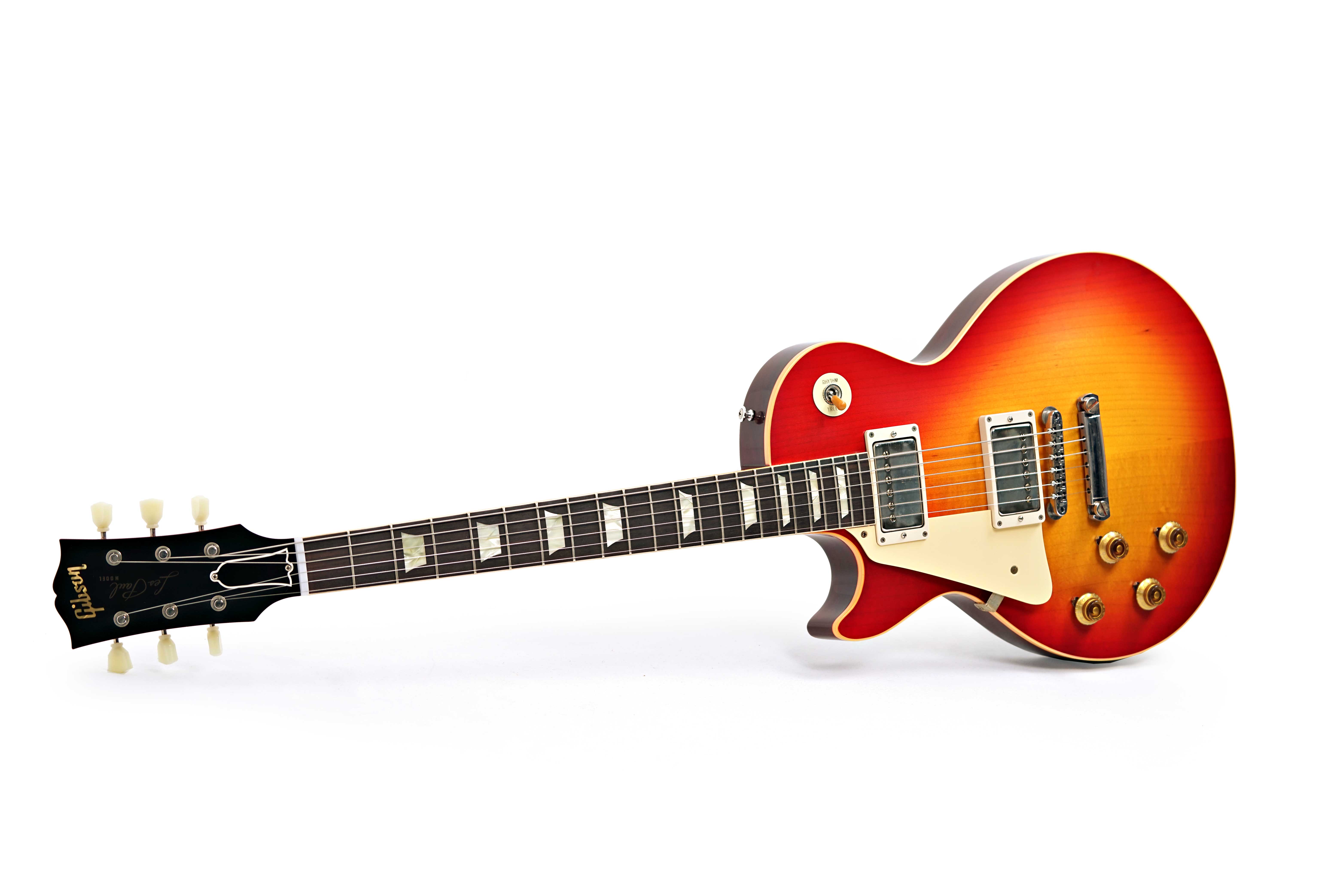 GUITARGUITAR Gibson Custom Shop 1958 Les Paul Standard Washed Cherry Sunburst VOS Left Handed #841849