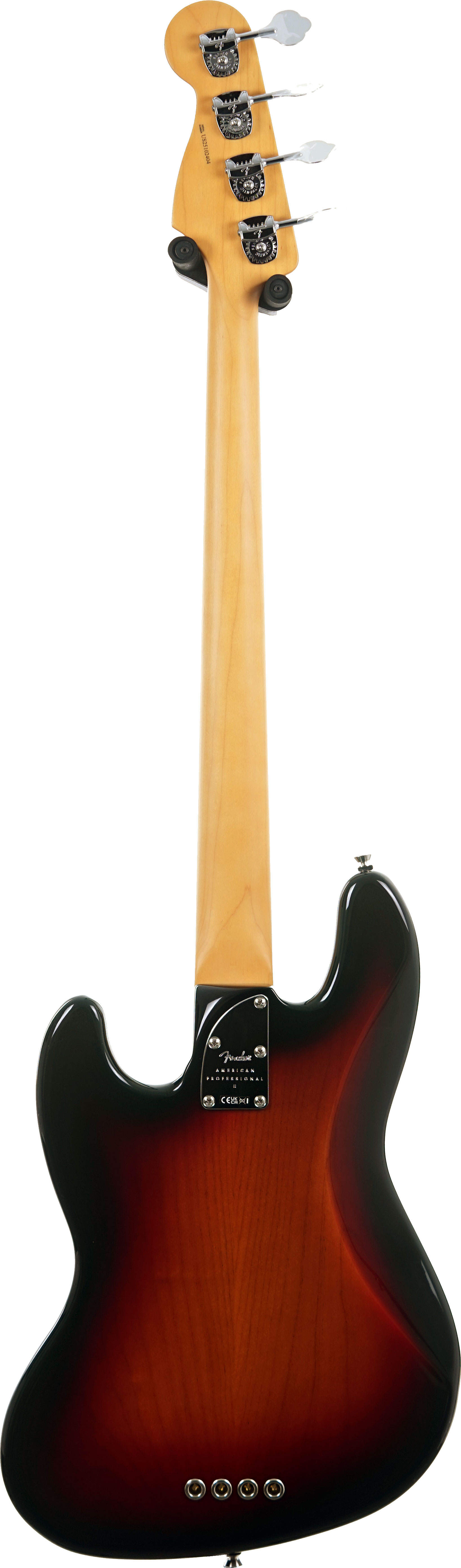 GUITARGUITAR Fender American Professional II Jazz Bass Fretless 3 Tone Sunburst Rosewood Fingerboard #US25102404