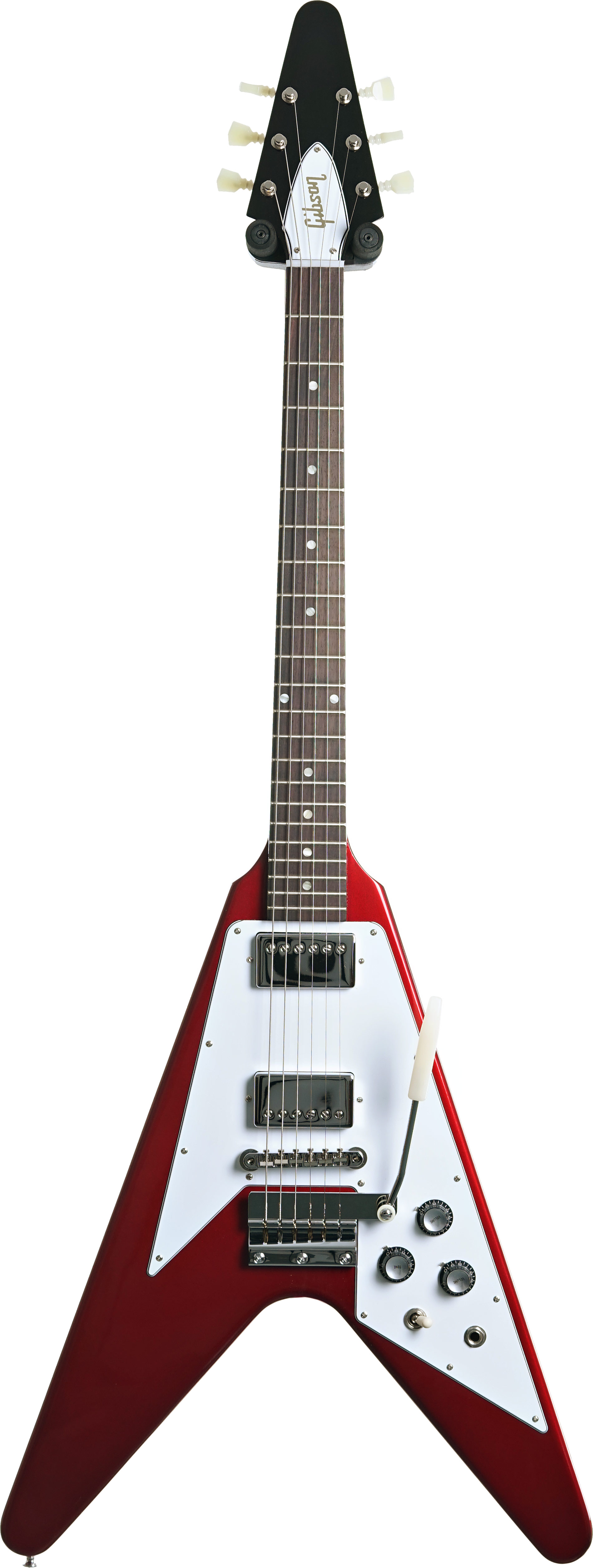 GUITARGUITAR Gibson Custom Shop 1967 Mahogany Flying V Reissue with Maestro Vibrola Gloss Sparkling Burgundy #400137