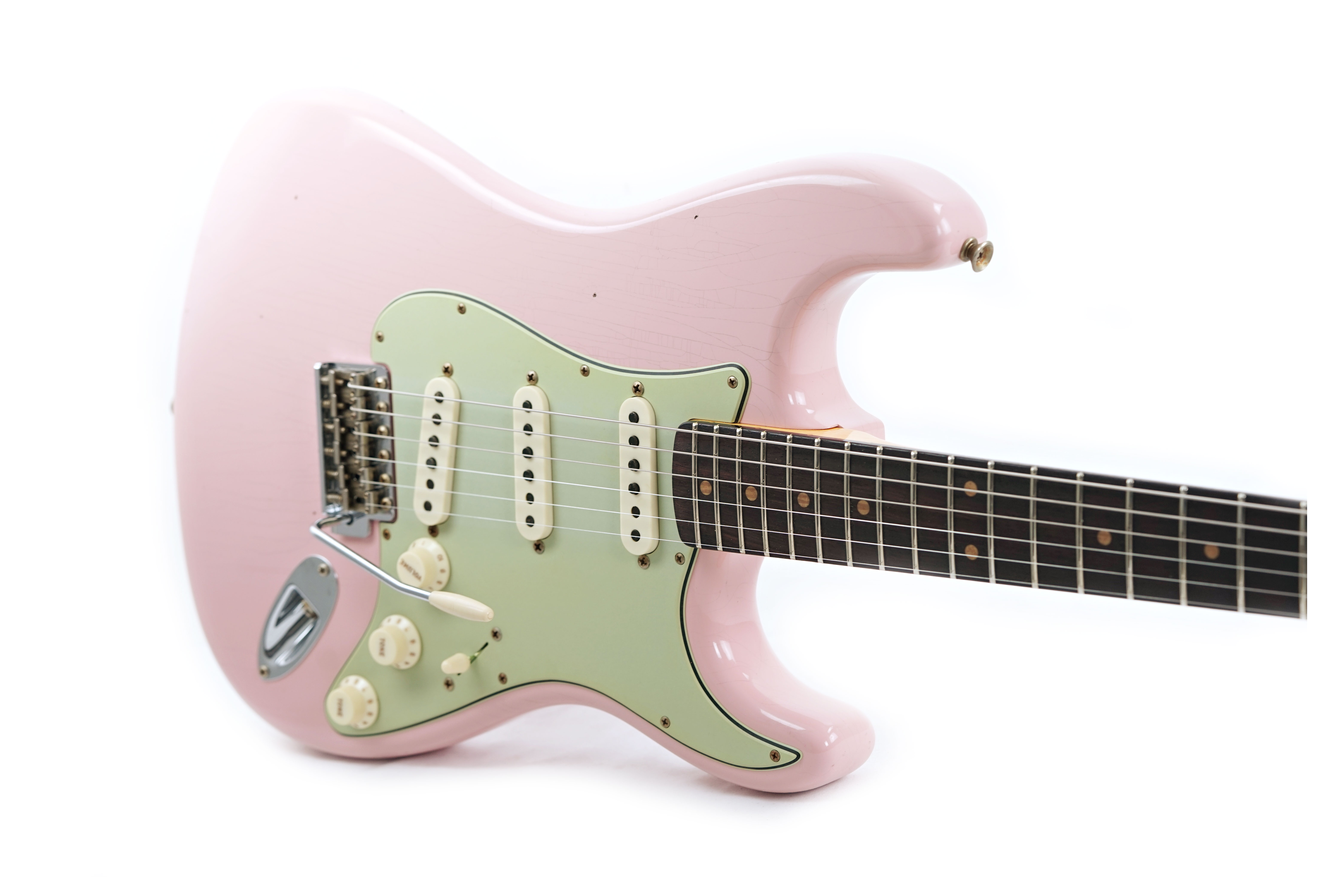 GUITARGUITAR Fender Custom Shop 1959 Collection Stratocaster Journeyman Relic Shell Pink Rosewood Fingerboard #CZ587030