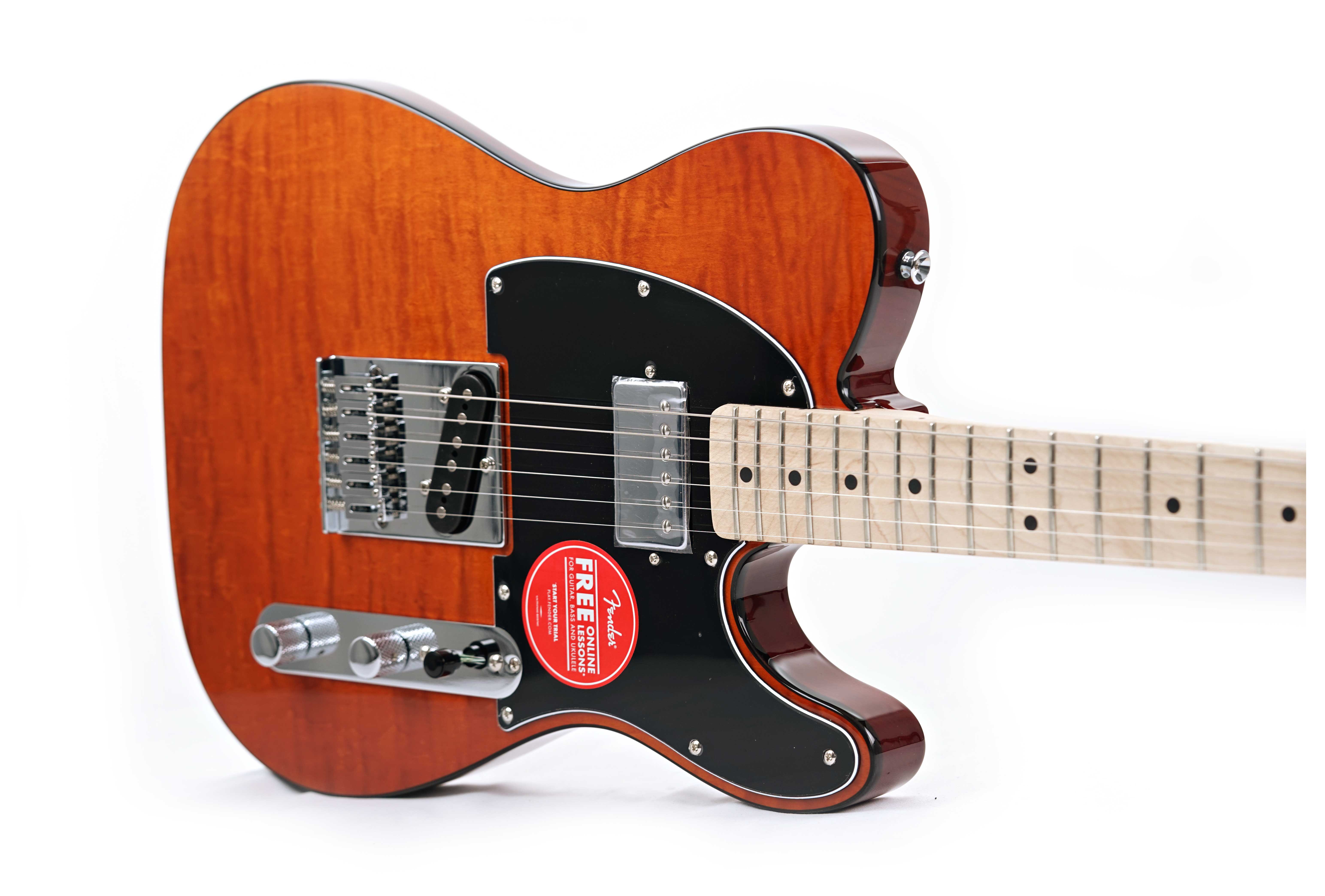 GUITARGUITAR Squier Affinity Series Telecaster FMT SH Black Pickguard Mocha Maple Fingerboard
