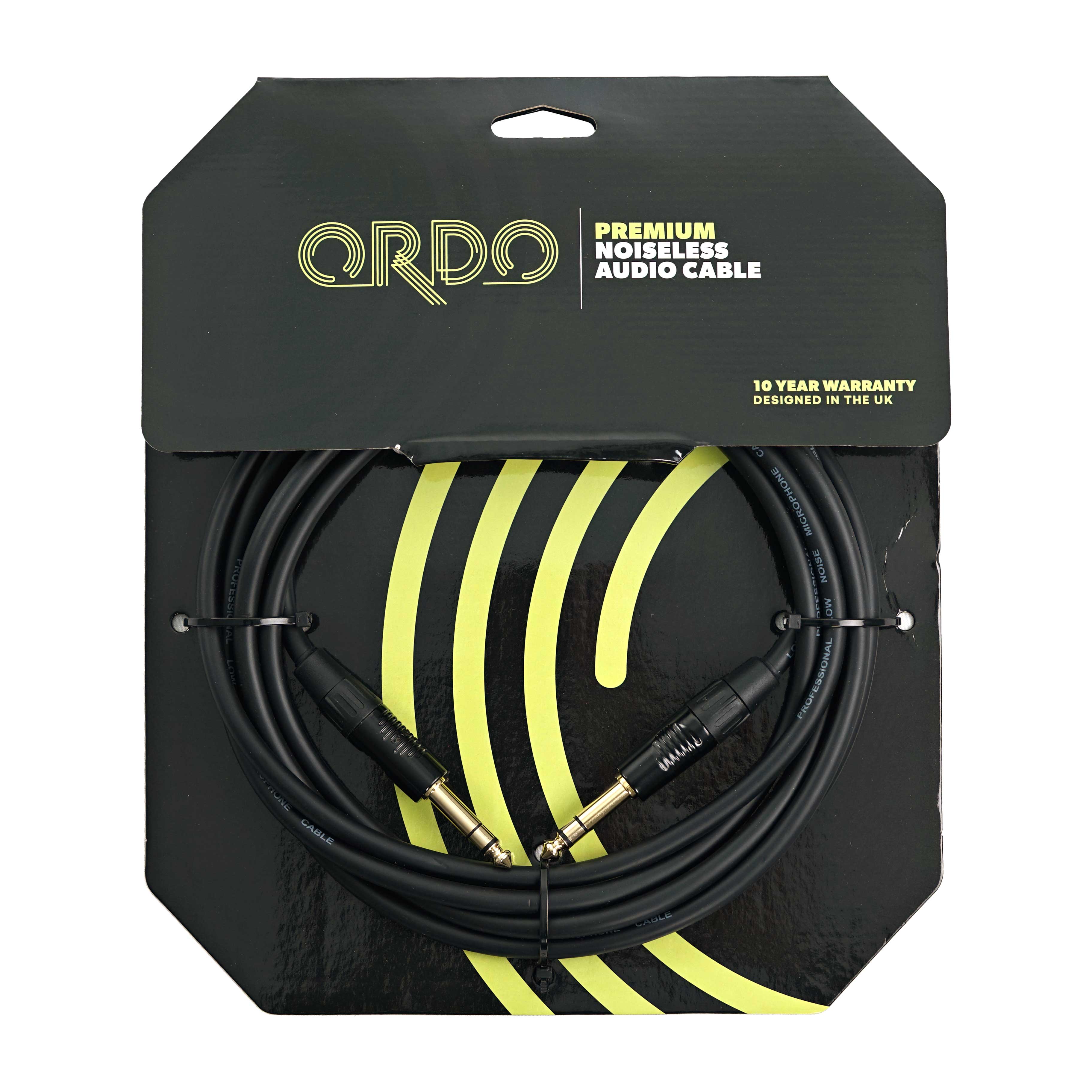GUITARGUITAR Ordo C-IC3-3-1SJ-1SJ 10ft/3M Premium Stereo Cable with Rean by Neutrik Connectors