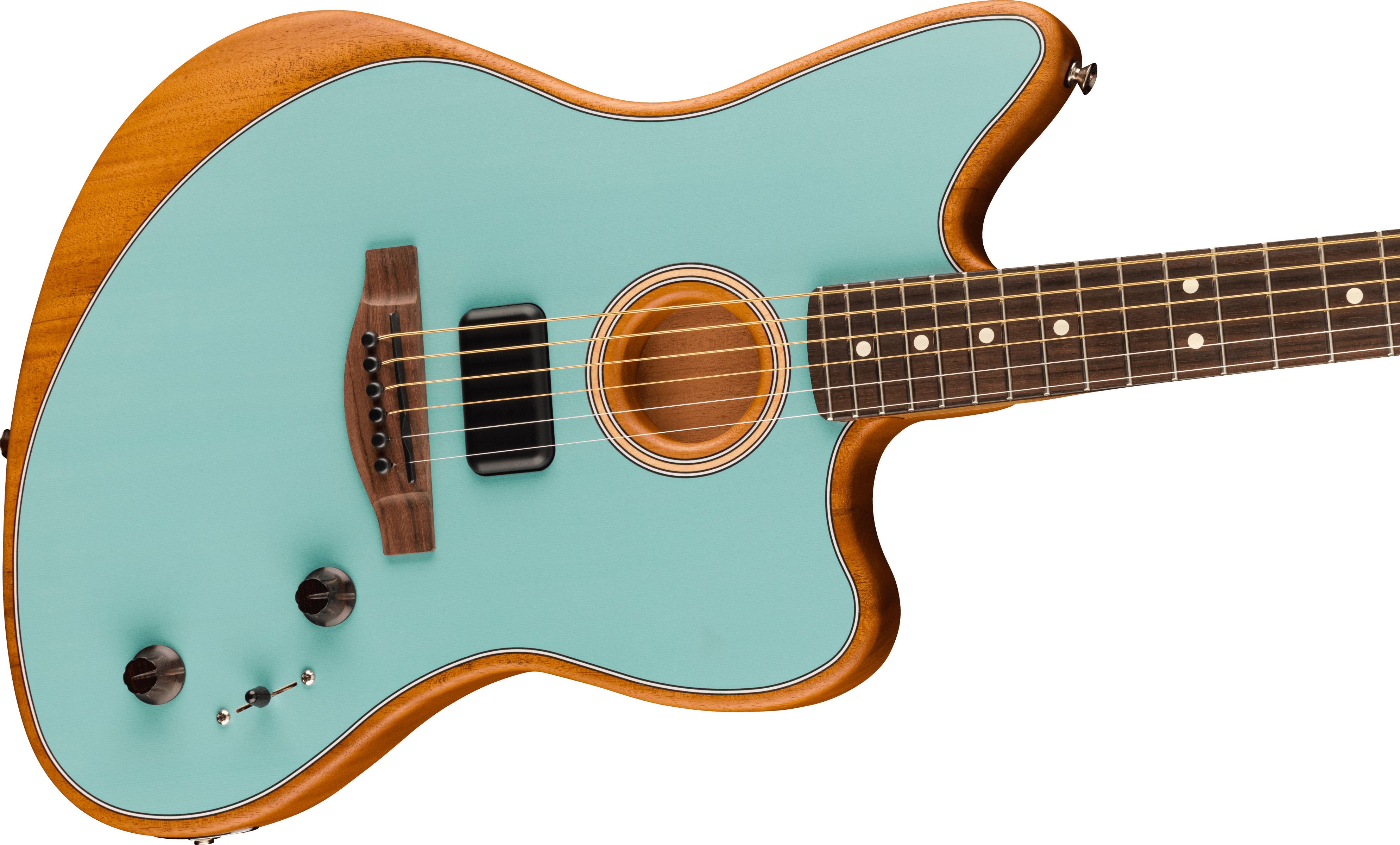 GUITARGUITAR Fender Acoustasonic Player Jazzmaster Ice Blue Rosewood Fingerboard