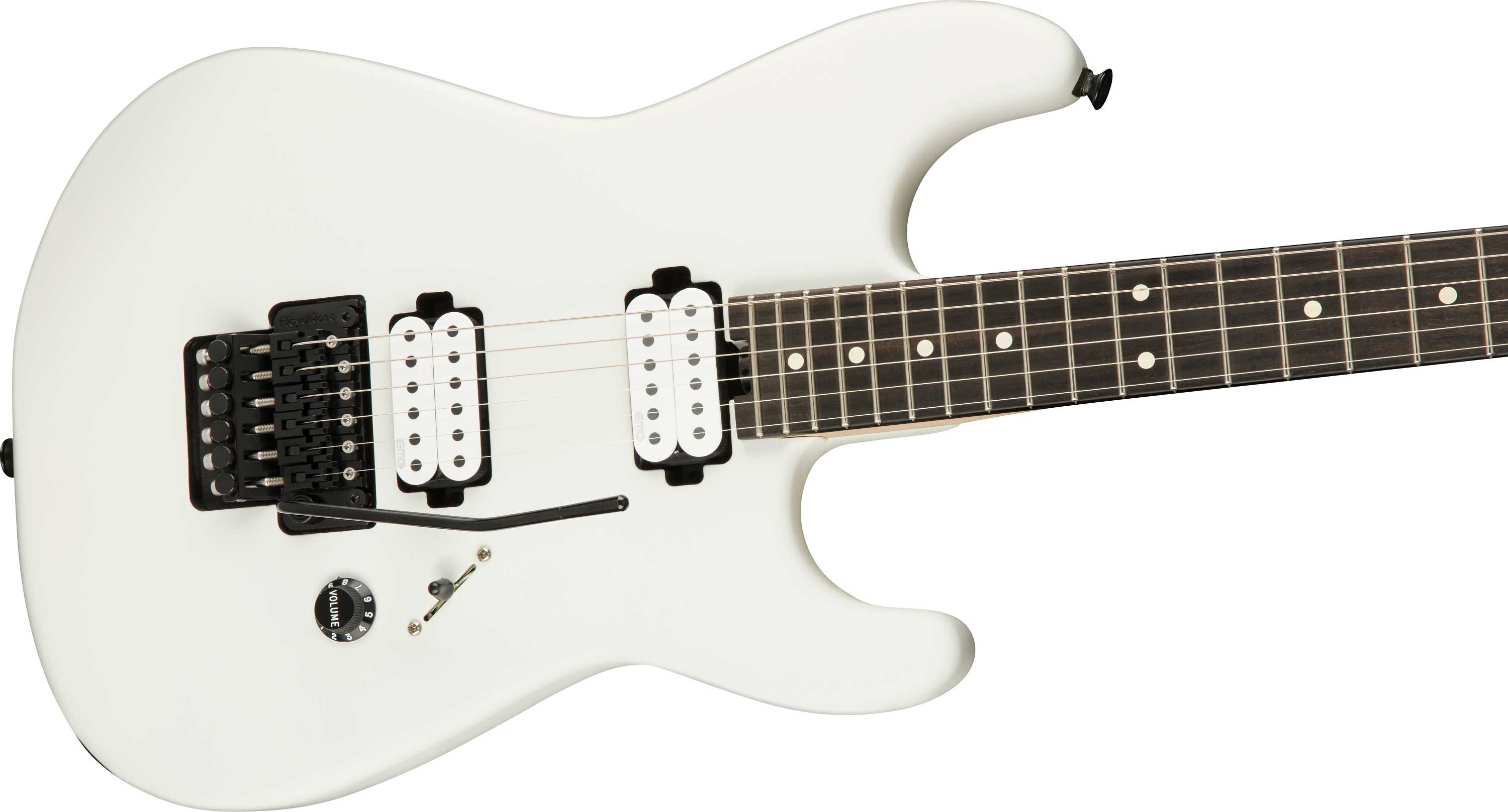 GUITARGUITAR Charvel Jim Root Signature Pro-Mod San Dimas Style 1 HH FR E Ebony Fingerboard Satin White