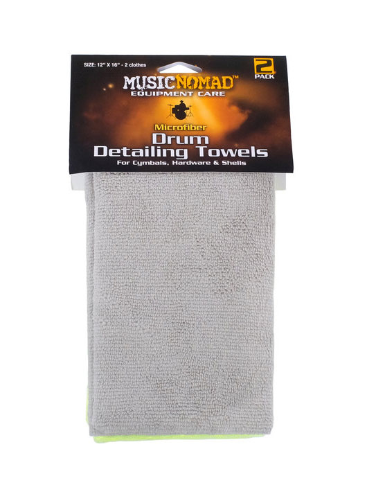 GUITARGUITAR MusicNomad Edgeless Microfiber Drum Detailing Towels - 2 Pack