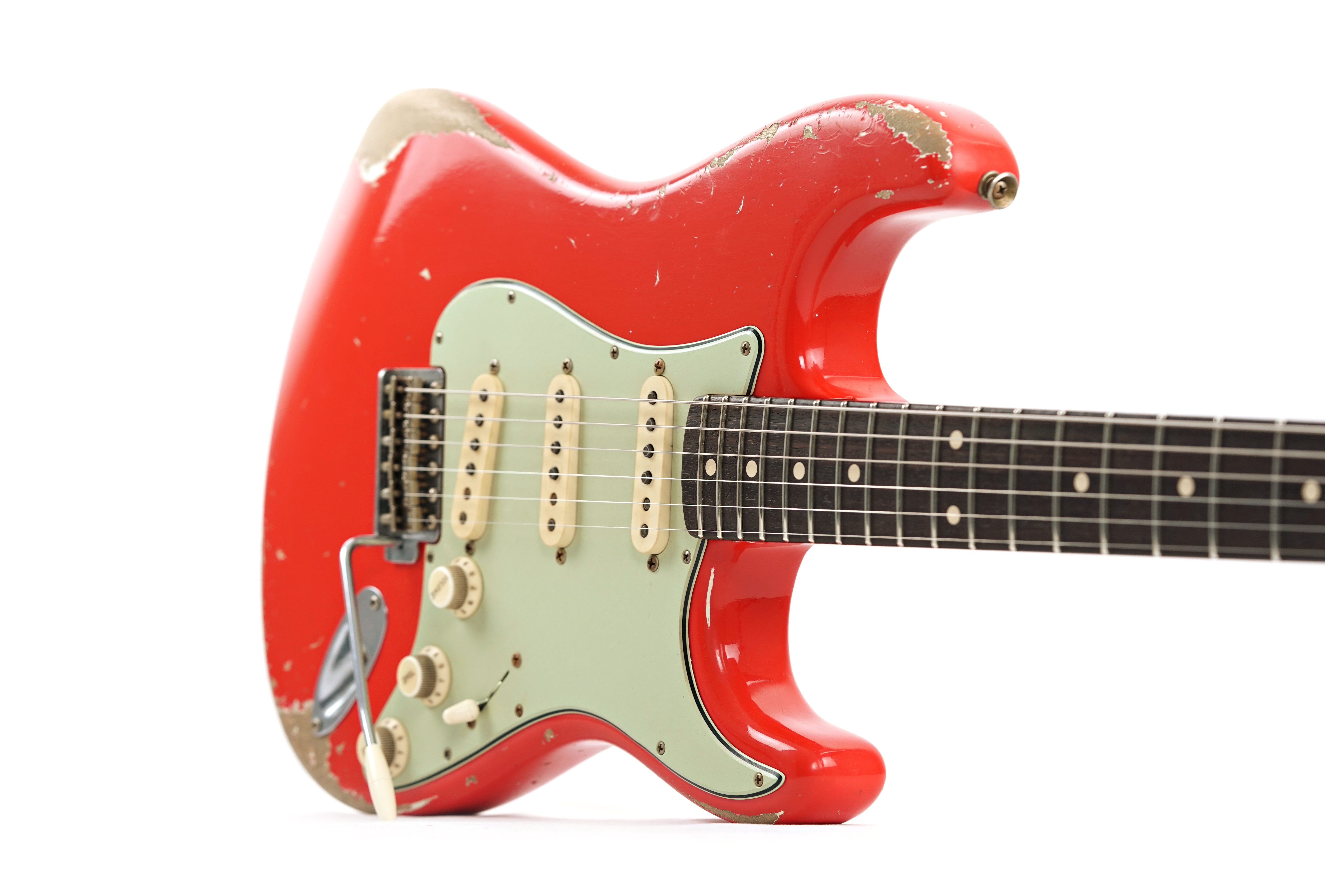 GUITARGUITAR Fender Custom Shop 61 Stratocaster Relic Fiesta Red Master Built by Levi Perry #R132225