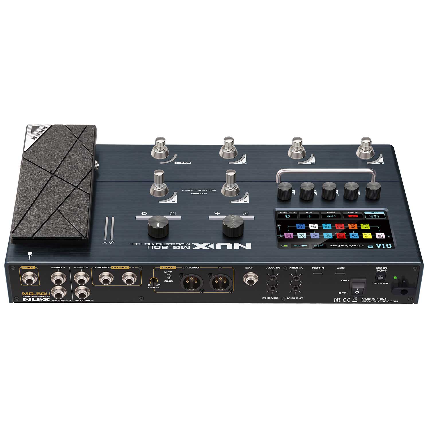 GUITARGUITAR NUX MG-50li Guitar Multi FX Processor and Profiler Dark Blue