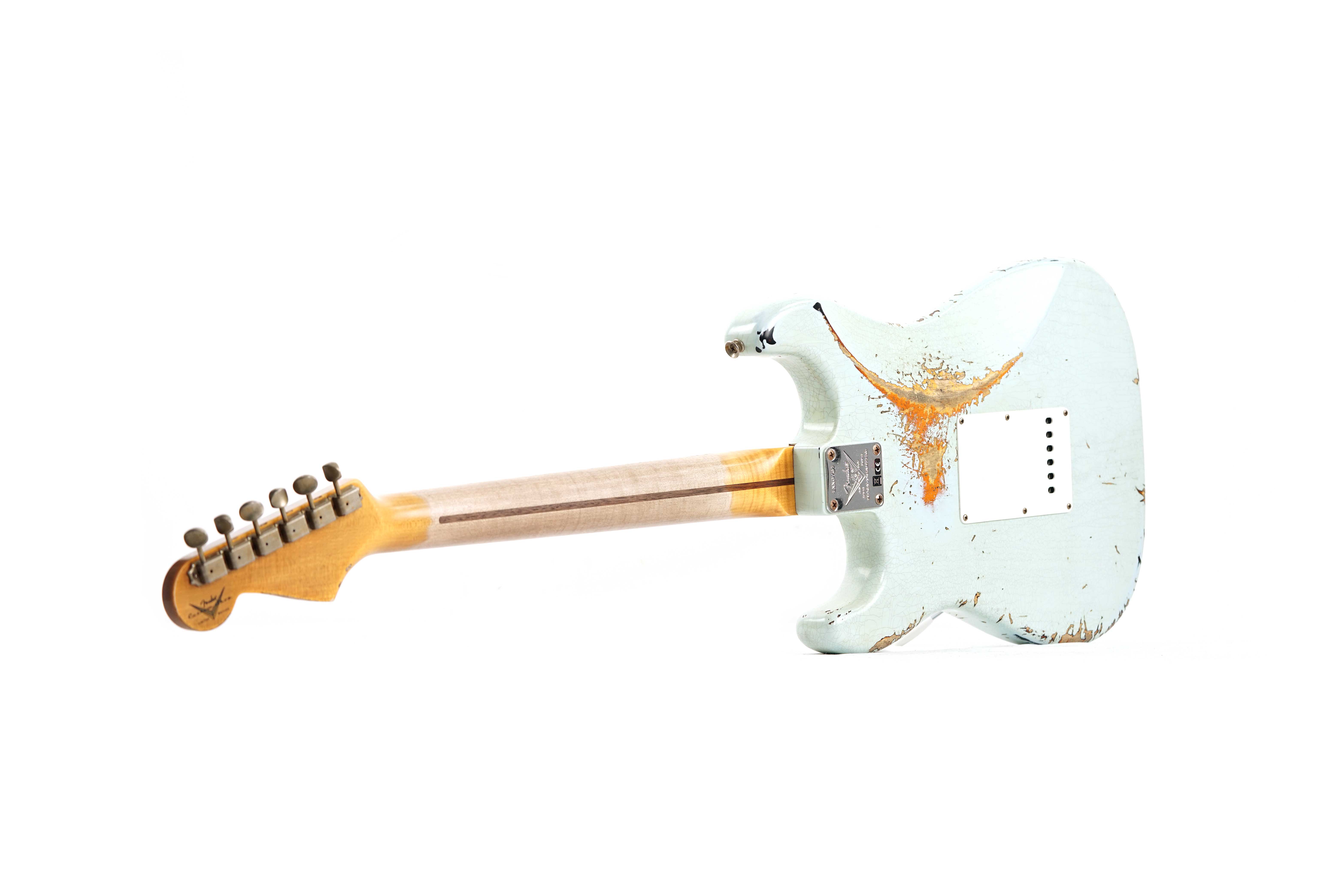 GUITARGUITAR Fender Custom Shop Limited Edition 1954 Stratocaster Heavy Relic Super Faded Aged Sonic Blue Over 2-Tone Sunburst #LXX0731