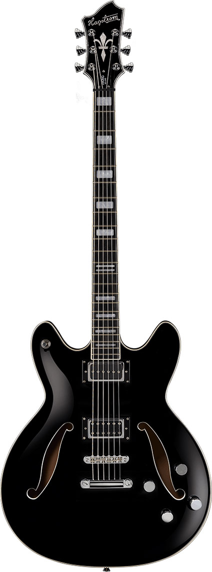 GUITARGUITAR Hagstrom Viking Deluxe Baritone Black Gloss